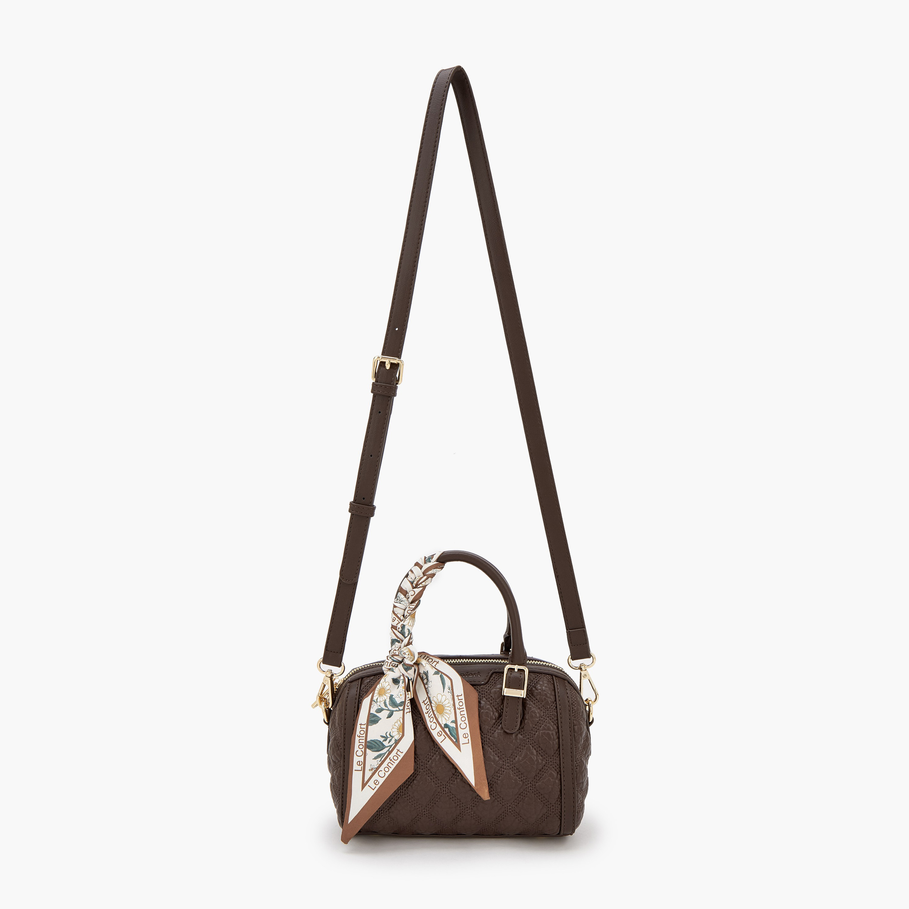 Le Confort Quilted Tote Bag with Scarf Accent-women-bagsandwallets-handbags-image-2