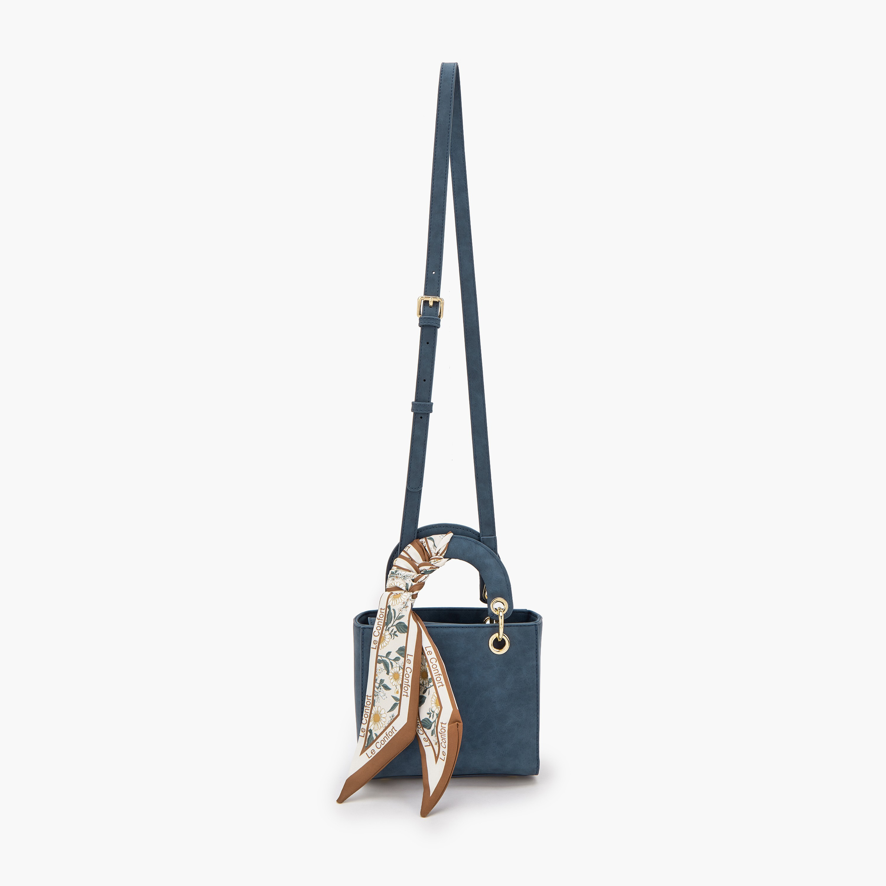 شنطة توتي صغيرة بارزة الملمس بوشاح من لو كونفورت-women-bagsandwallets-handbags-image-2