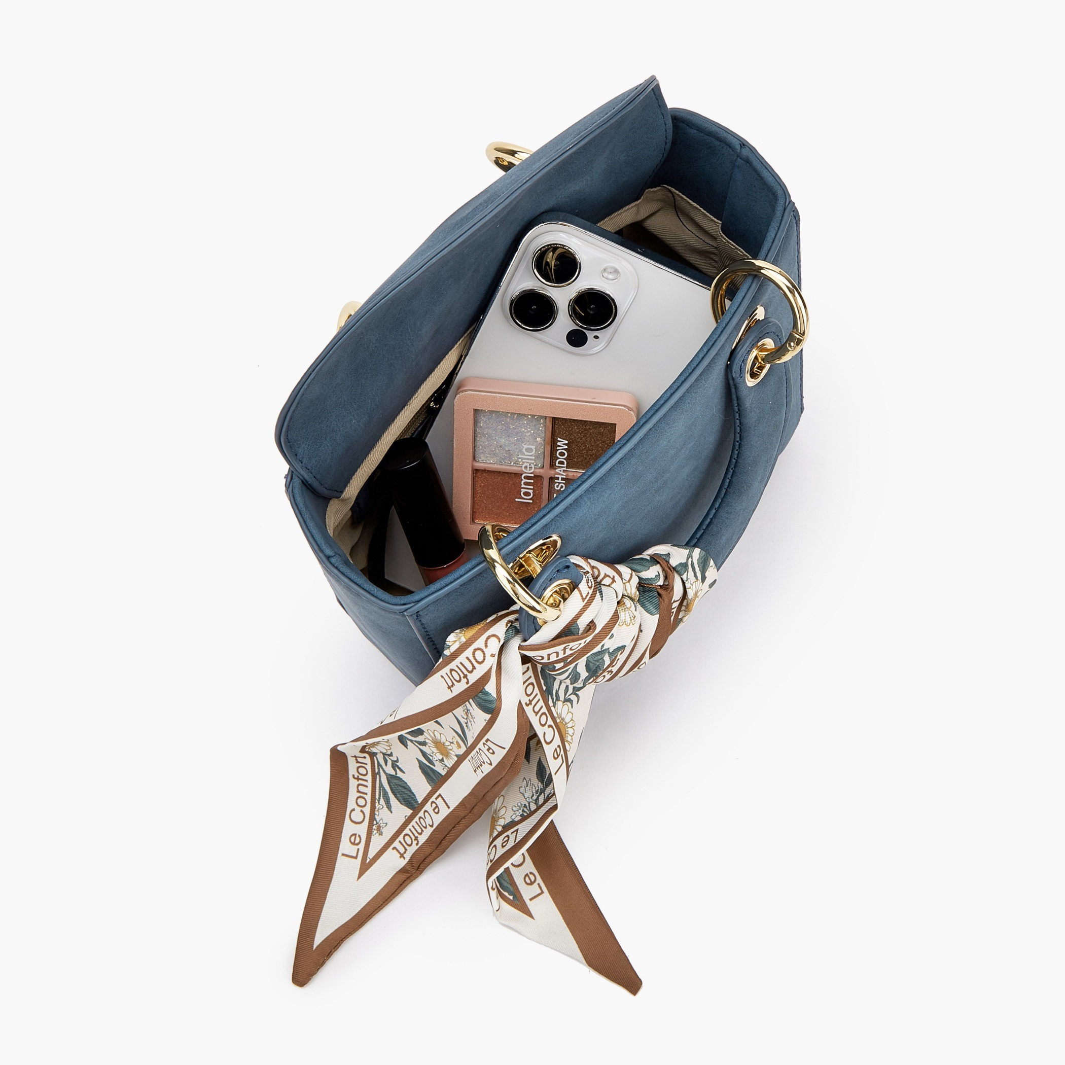 شنطة توتي صغيرة بارزة الملمس بوشاح من لو كونفورت-women-bagsandwallets-handbags-image-7