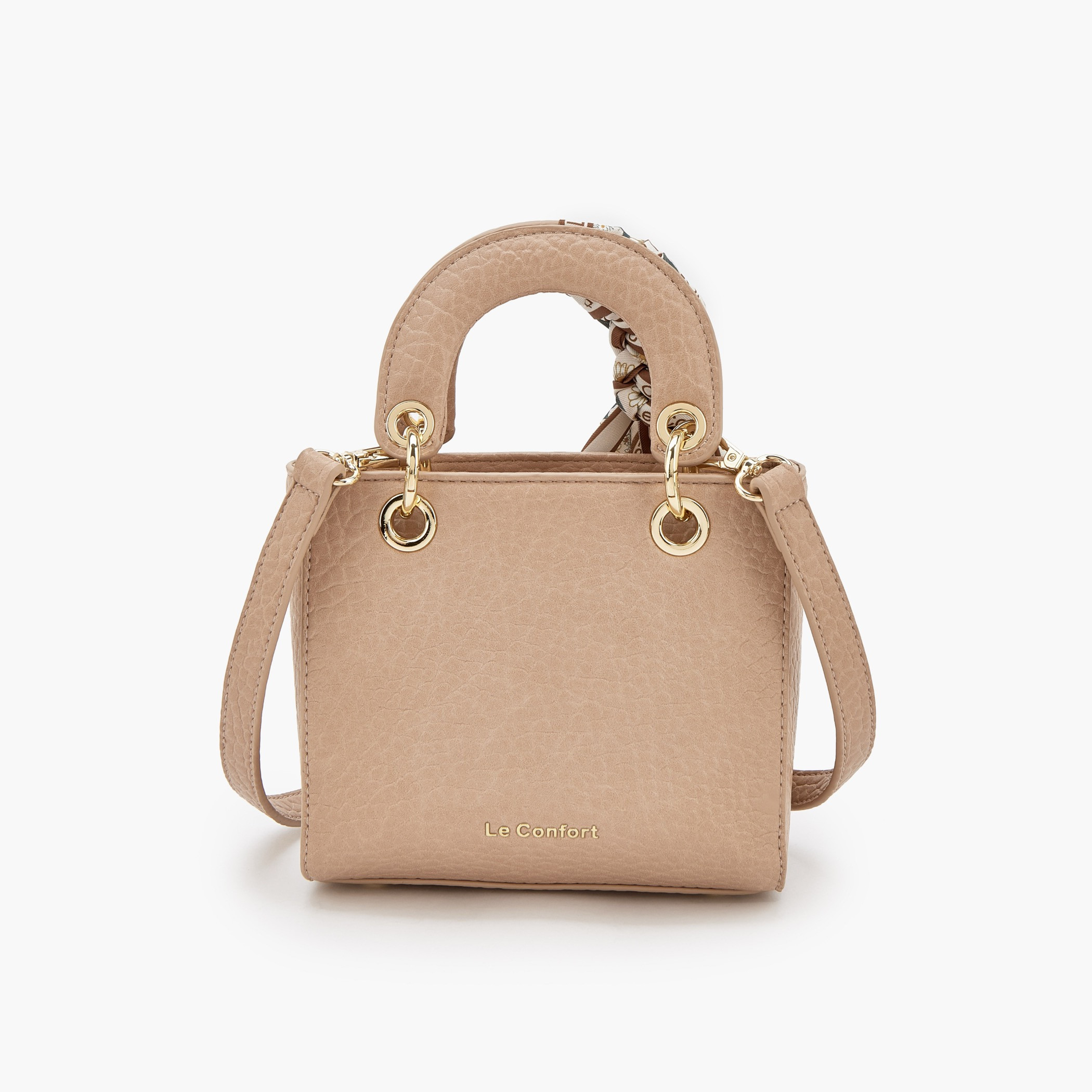 شنطة توتي صغيرة بارزة الملمس بوشاح من لو كونفورت-women-bagsandwallets-handbags-image-5