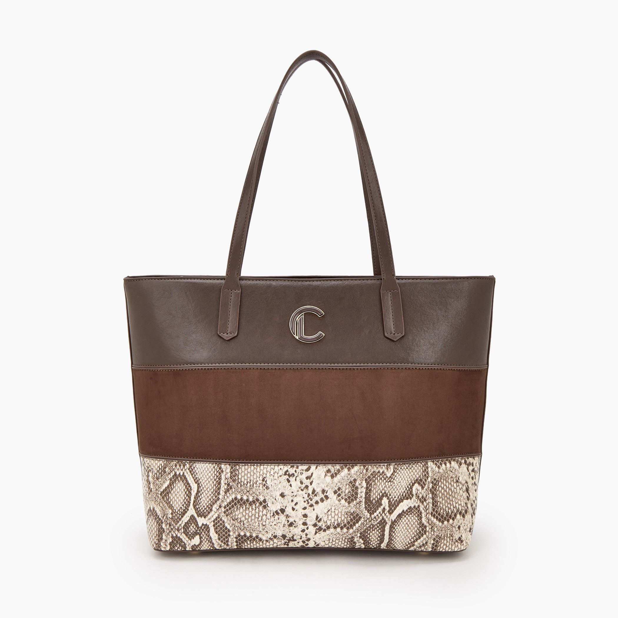 Le Confort Animal Print Tote Bag with Zip Closure-women-bagsandwallets-handbags-image-1