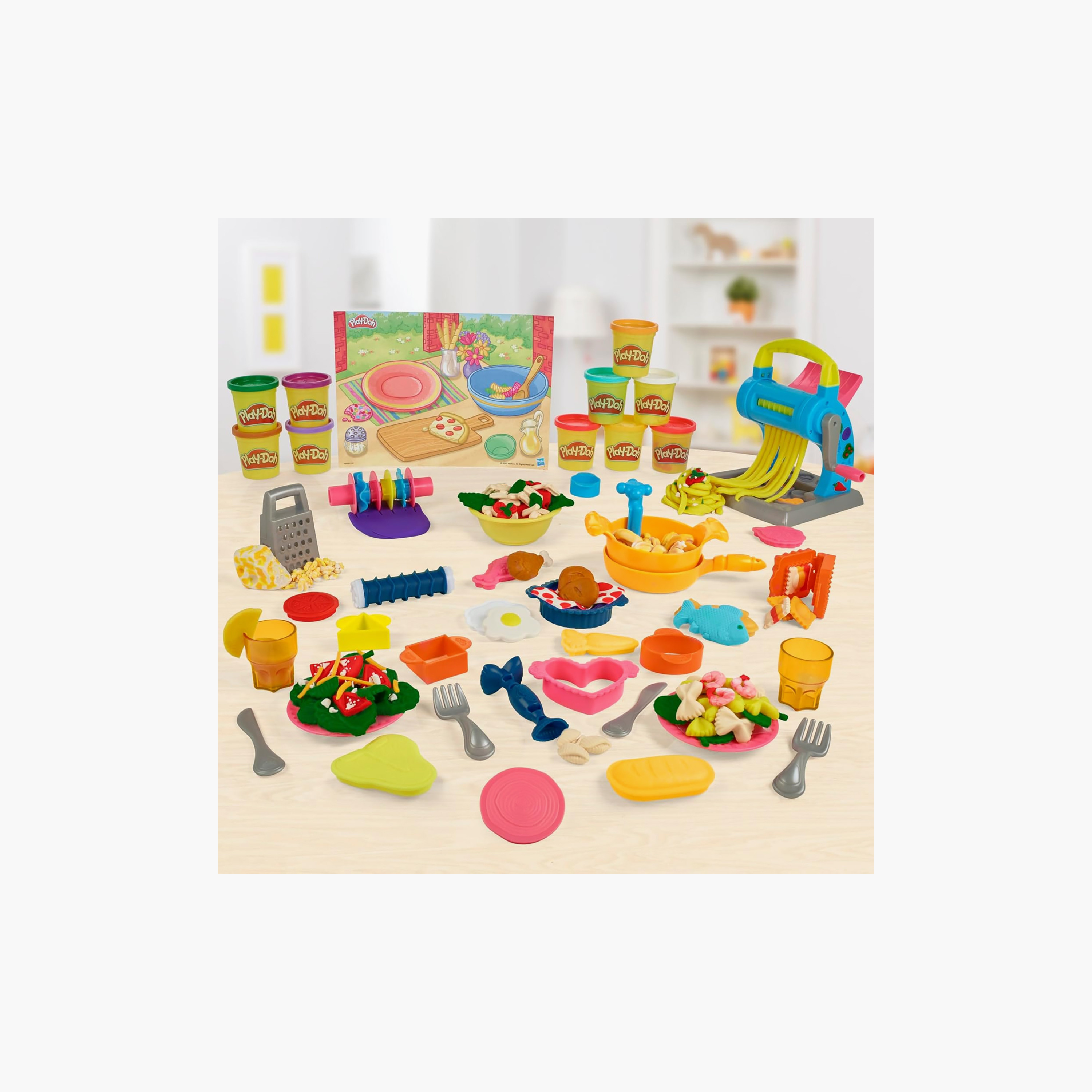 طقم لعب عشاء الباستا بلاي دو مع علب صلصال 35 قطعة من هاسبرو-toys-educational-doughtoys-image-7