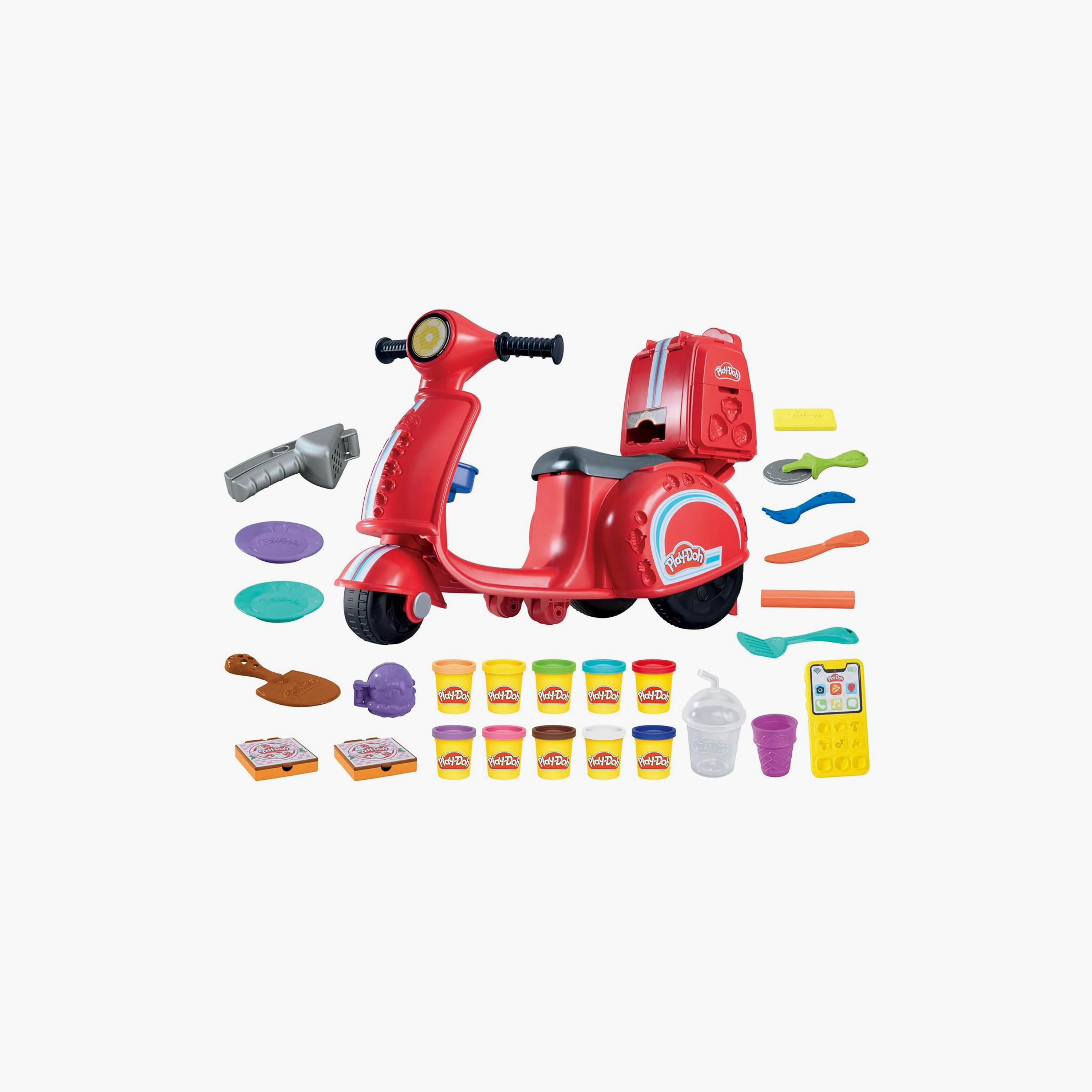 Hasbro Play Doh Pizza Delivery Scooter Playset with Dough Cans-toys-educational-doughtoys-image-1