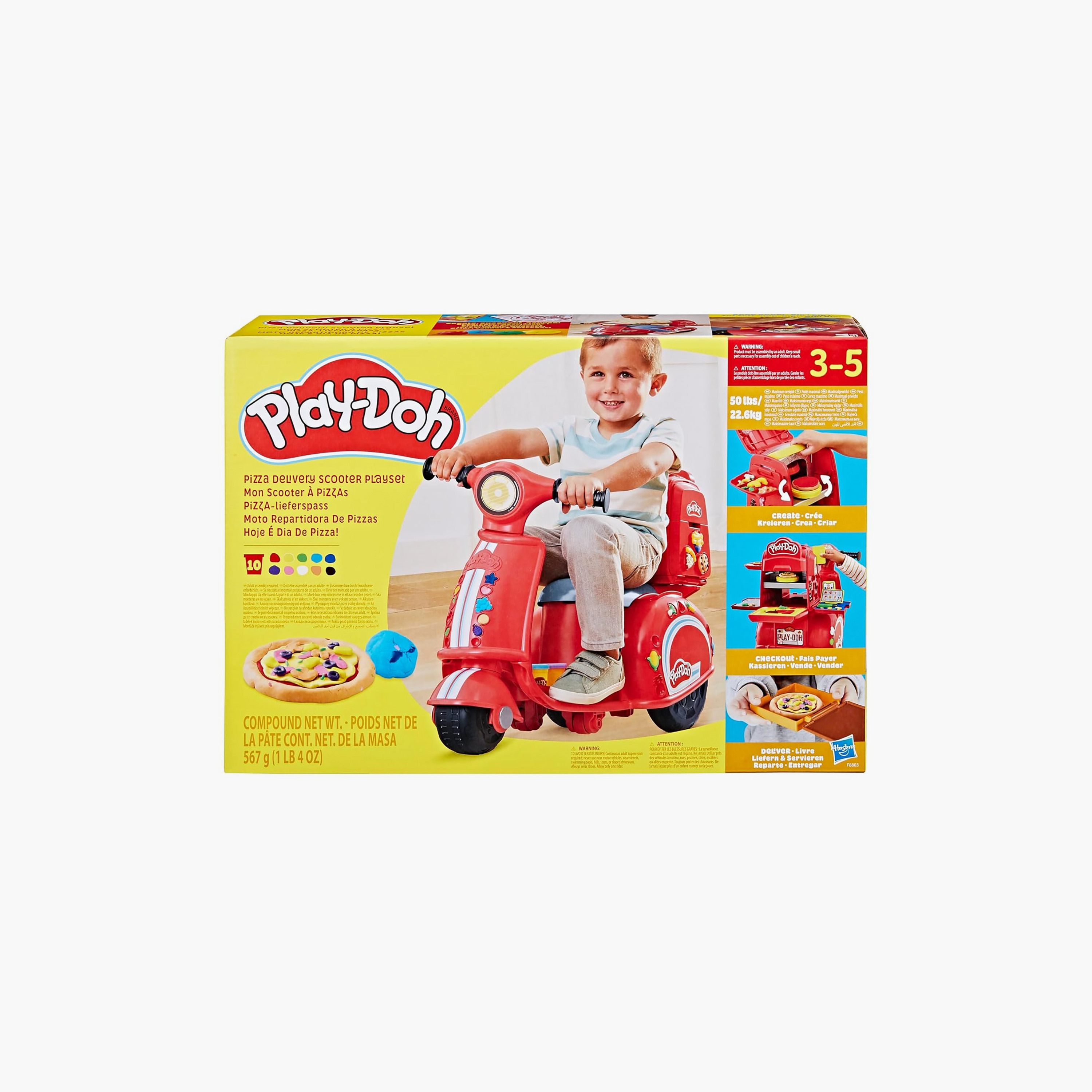 Hasbro Play Doh Pizza Delivery Scooter Playset with Dough Cans-toys-educational-doughtoys-image-14