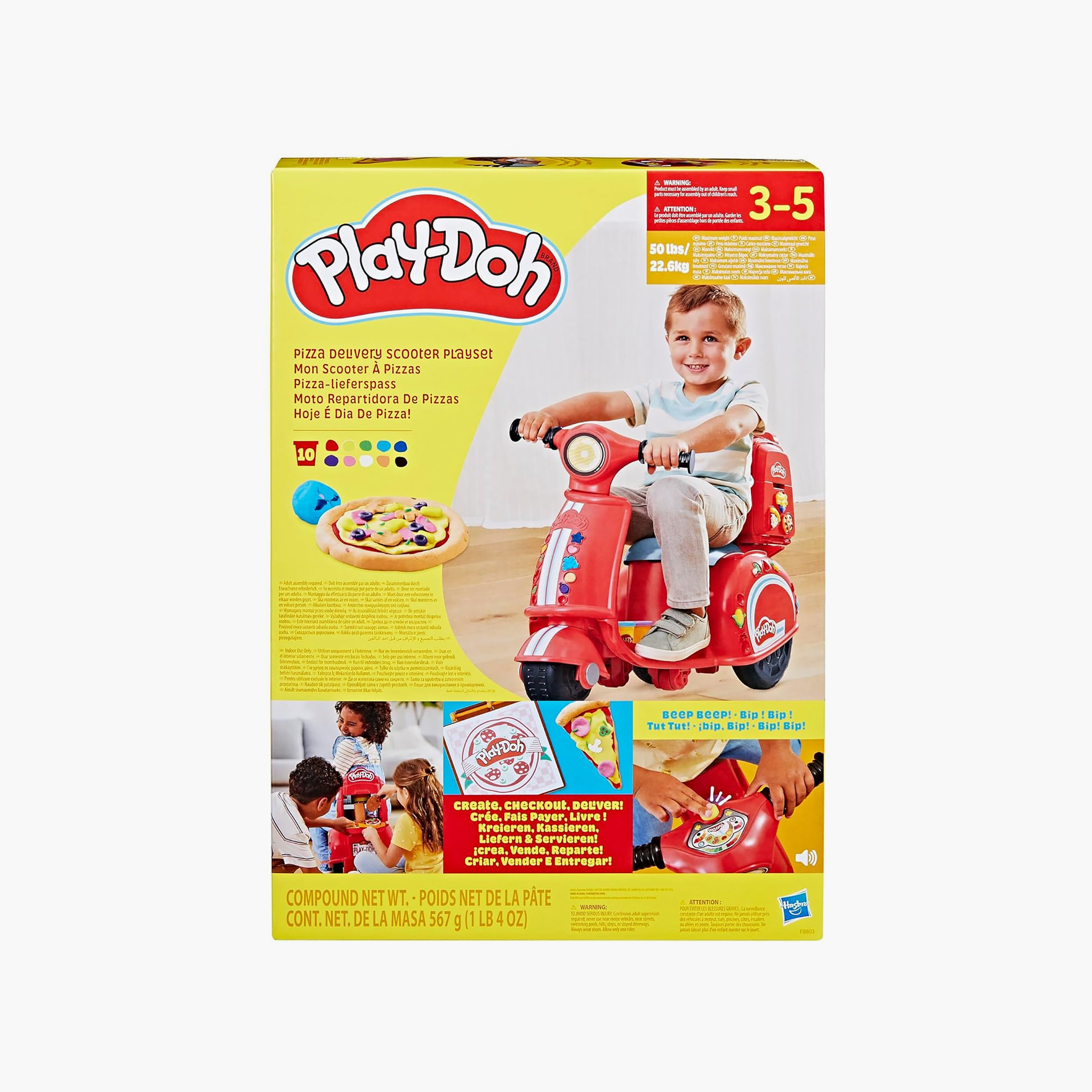 Hasbro Play Doh Pizza Delivery Scooter Playset with Dough Cans-toys-educational-doughtoys-image-15