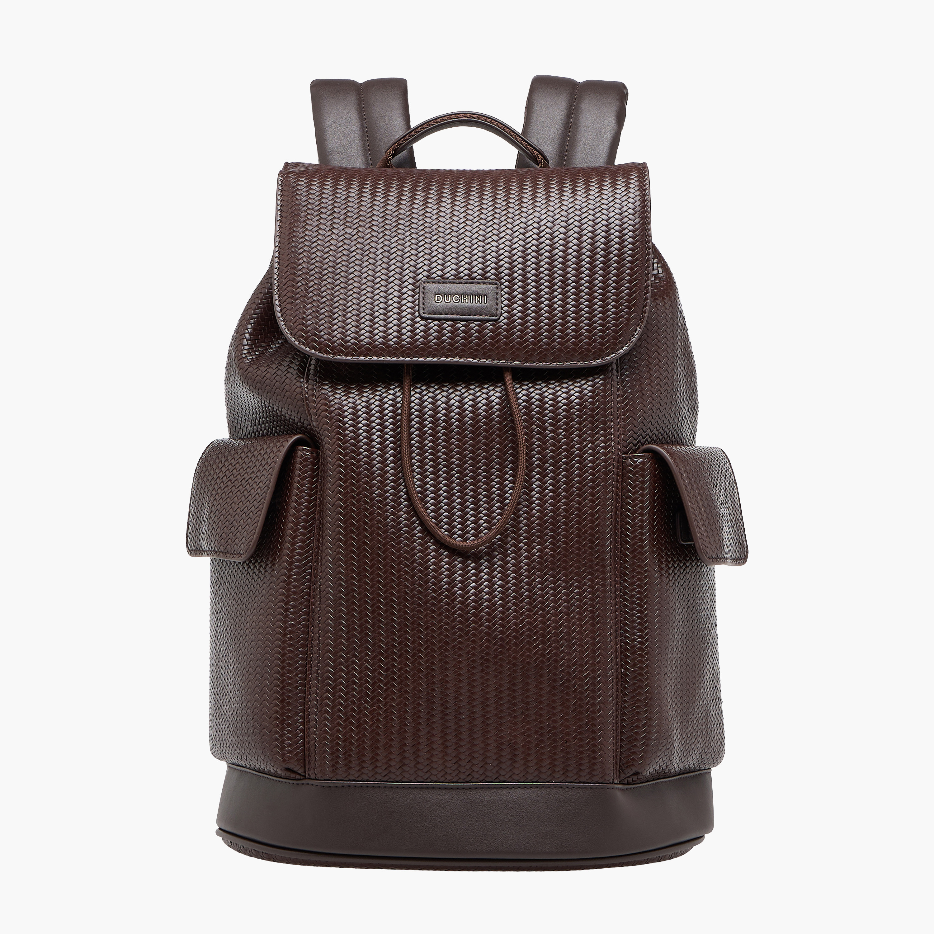 شنطة ظهر بارزة الملمس برباط إغلاق شيفرون للرجال من دوتشيني-men-bags-image-1