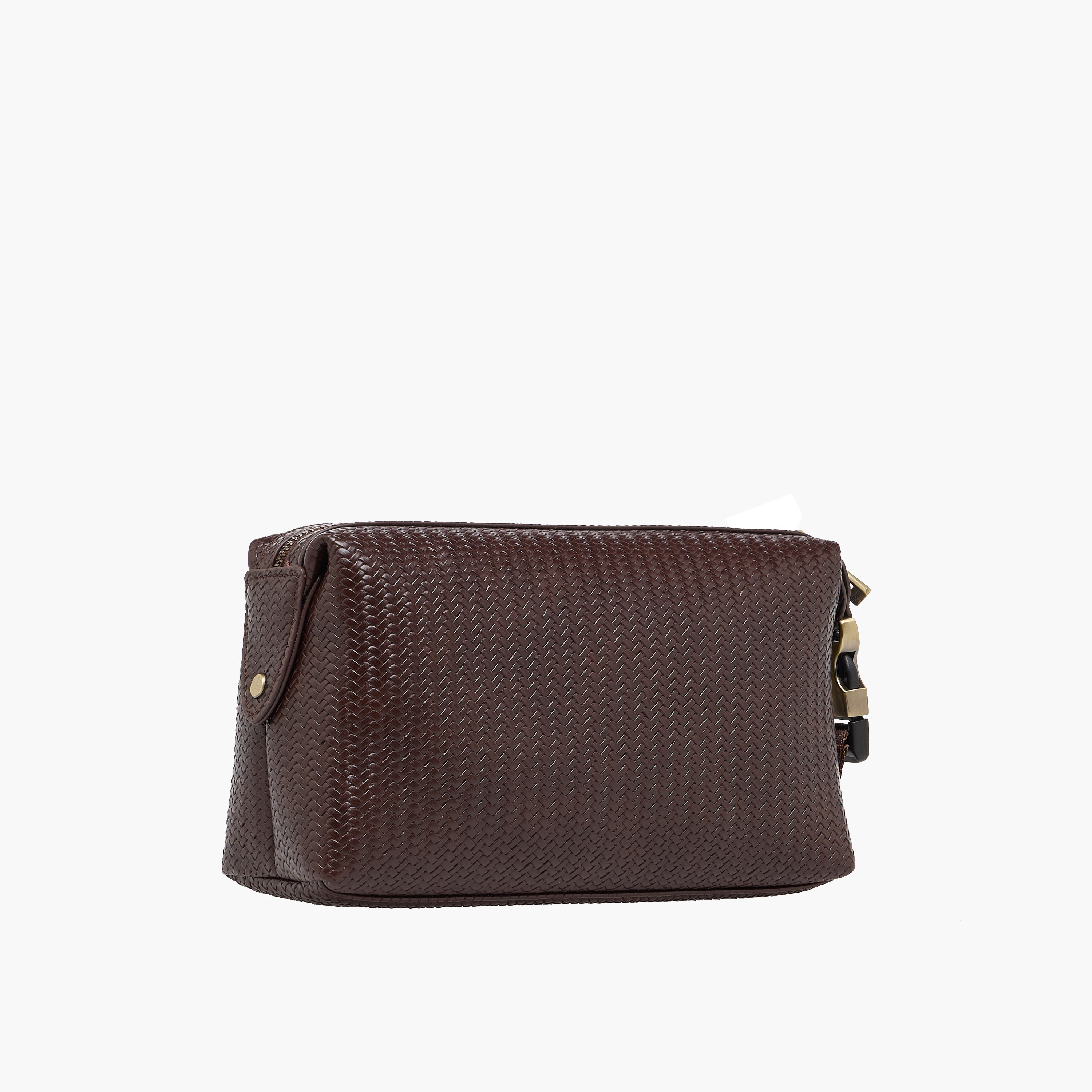 شنطة صغيرة شيفرون بارزة الملمس وحزام بإبزيم للرجال من دوتشيني-travel-accessories-image-2