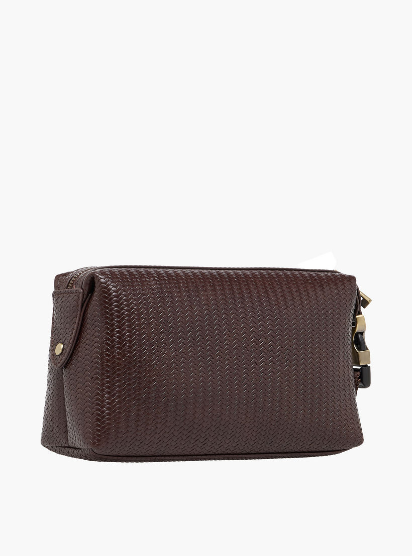 شنطة صغيرة شيفرون بارزة الملمس وحزام بإبزيم للرجال من دوتشيني-travel-accessories-image-2