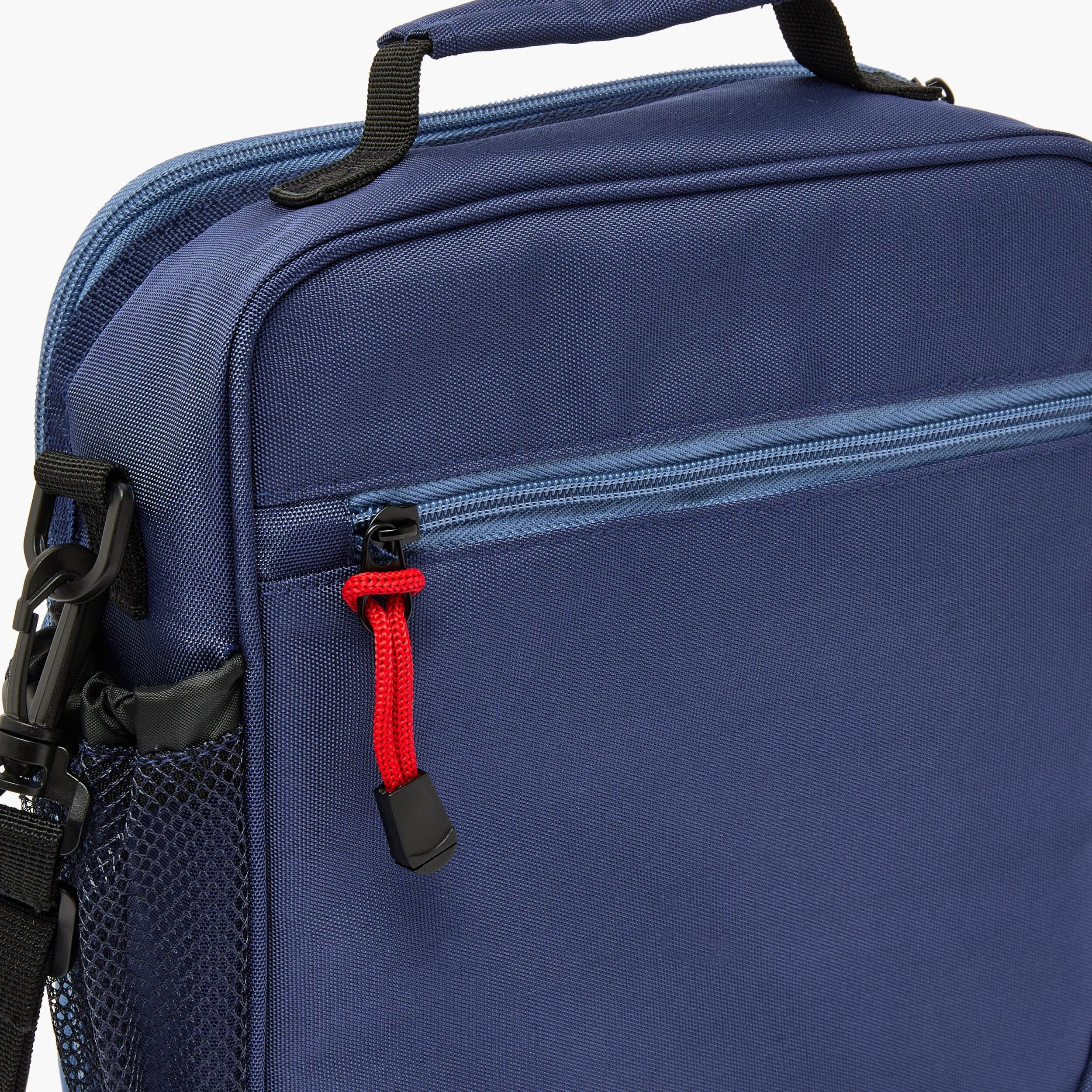 Lee Cooper Logo Print 3-Piece Trolley Bag for Kids 13+ Years with Pouch and Lunch Bag-school-bagsandbackpacks-trolleybags-image-16