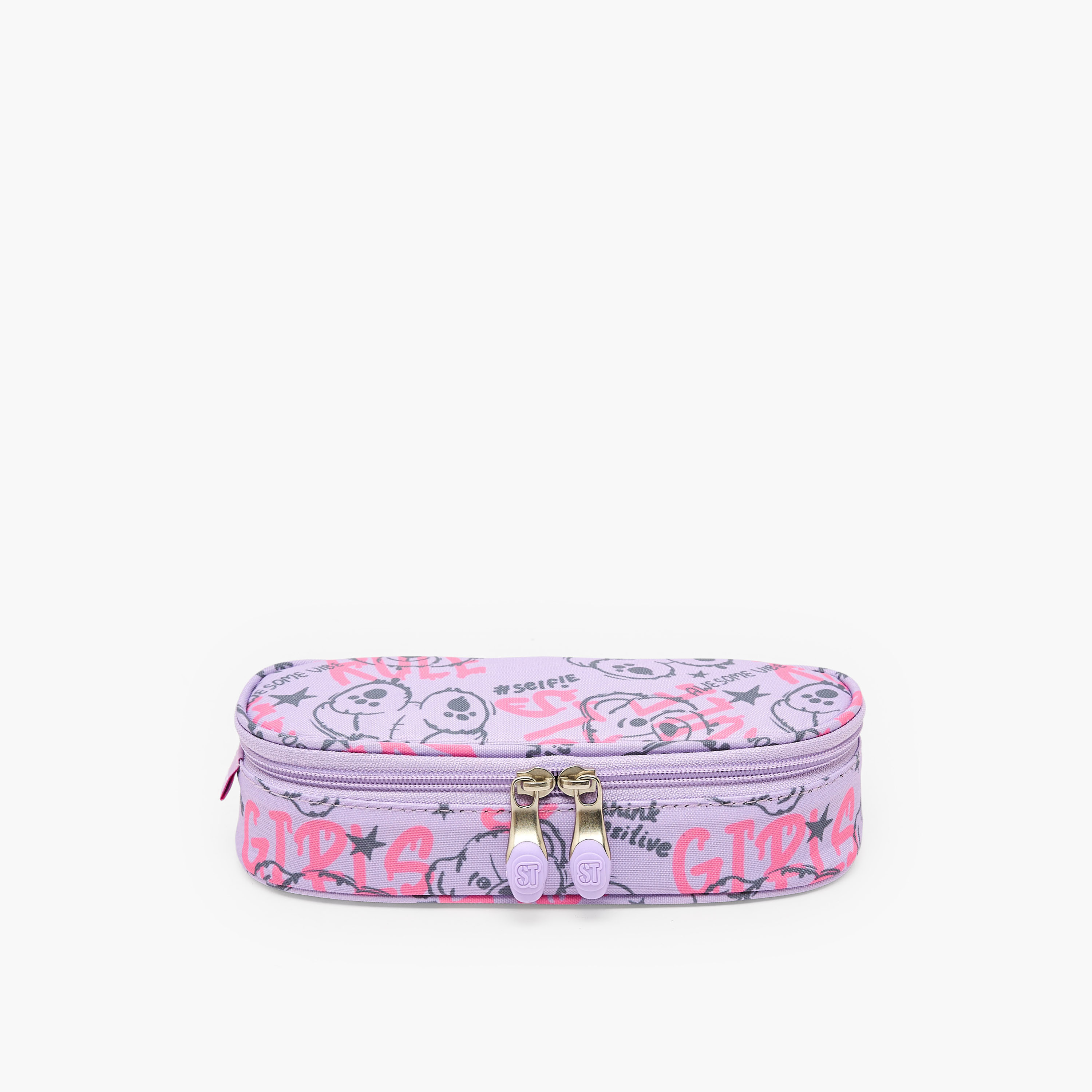 مقلمة بطبعات دب وسحاب إغلاق من سانت رايت-school-stationery-pencilcases-image-1