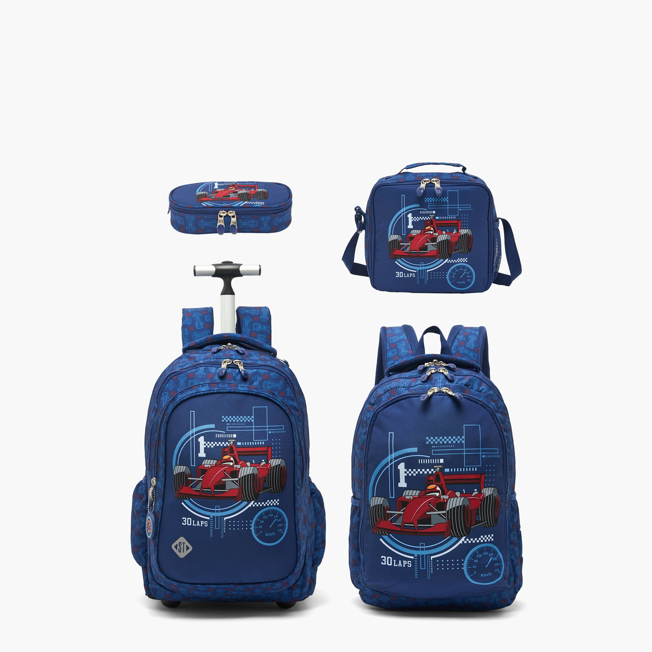 St.Right Racing Car Print Lunch Bag for Boys 8-13 Years with Adjustable Strap-school-lunchessentials-lunchbags-image-8