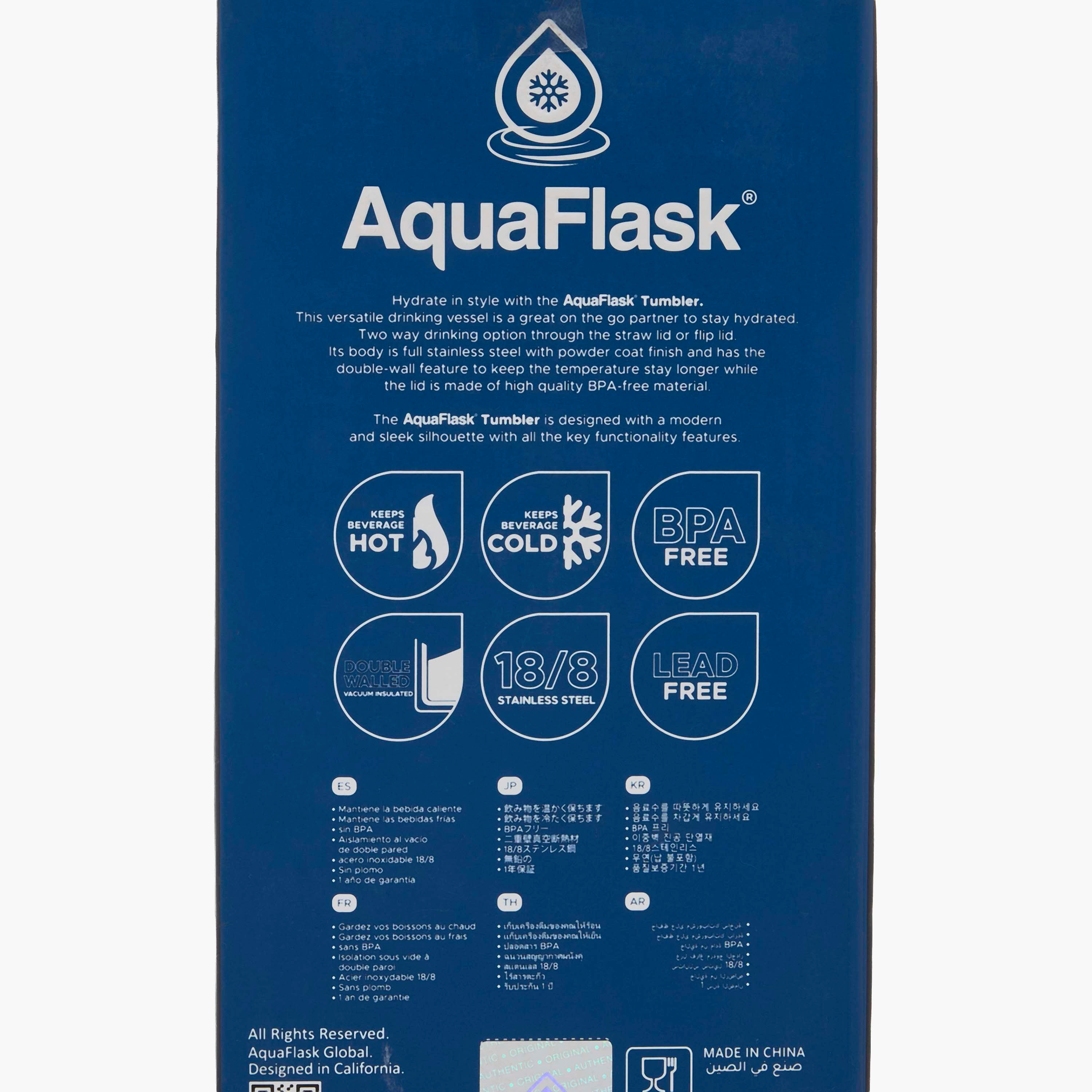 AquaFlask Atlantic Wave Solid Double Wall Stainless Steel Tumbler - 590 ml-household-dining-drinkserveware-bottles-image-9