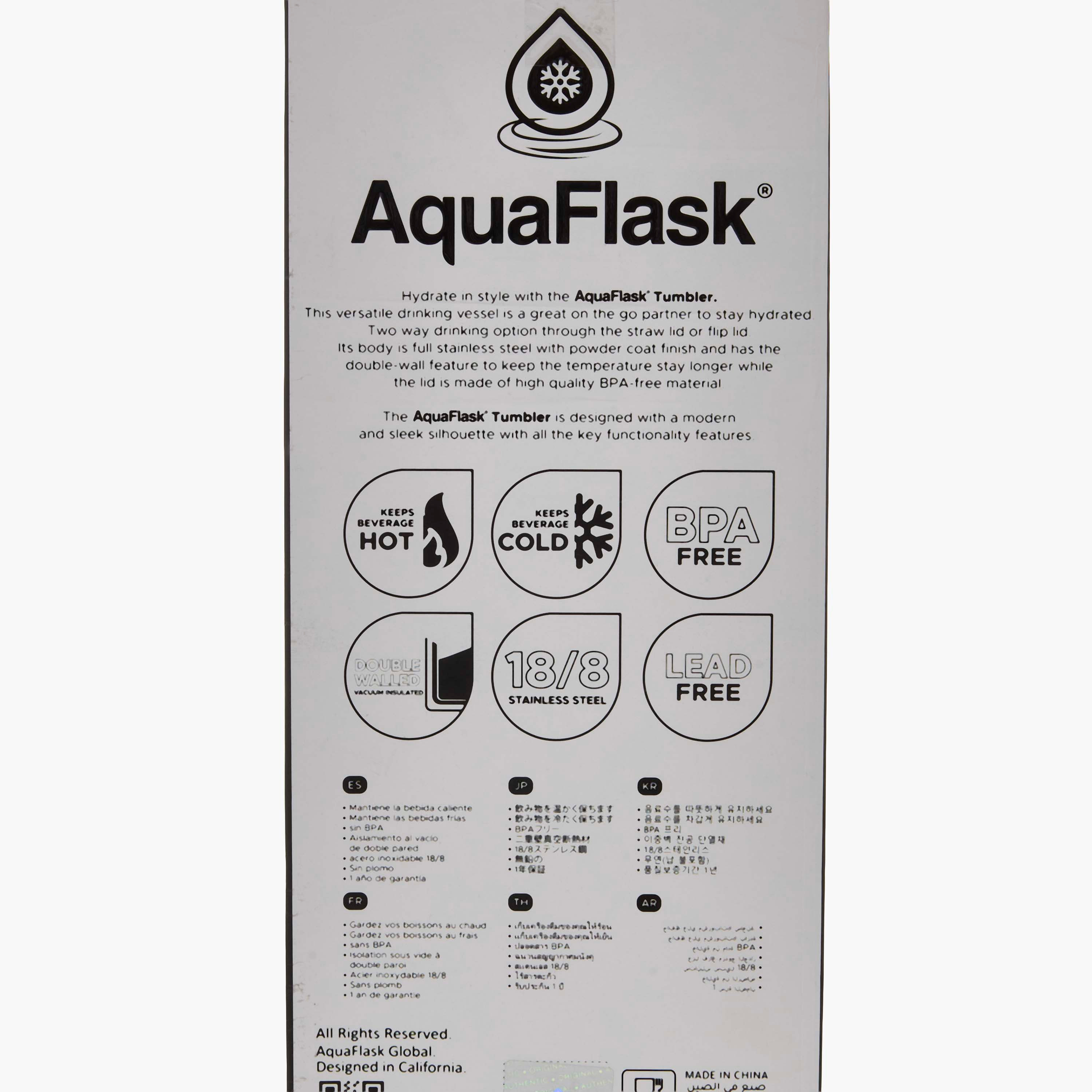 AquaFlask Maverick Solid Double Wall Stainless Steel Vacuum Tumbler - 887 ml-household-dining-drinkserveware-bottles-image-9