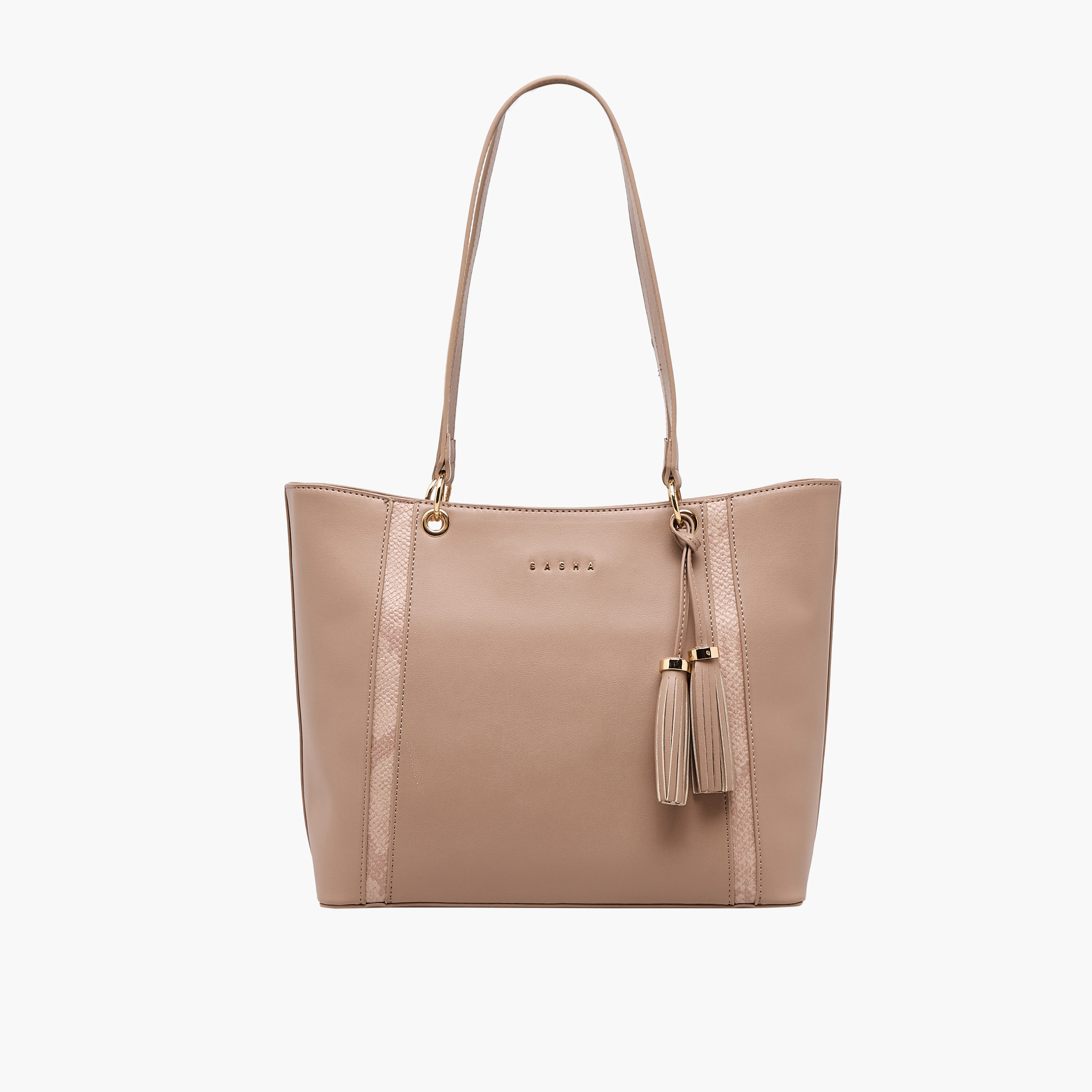 Sasha Panelled Tote Bag with Double Handle-women-bagsandwallets-handbags-image-1