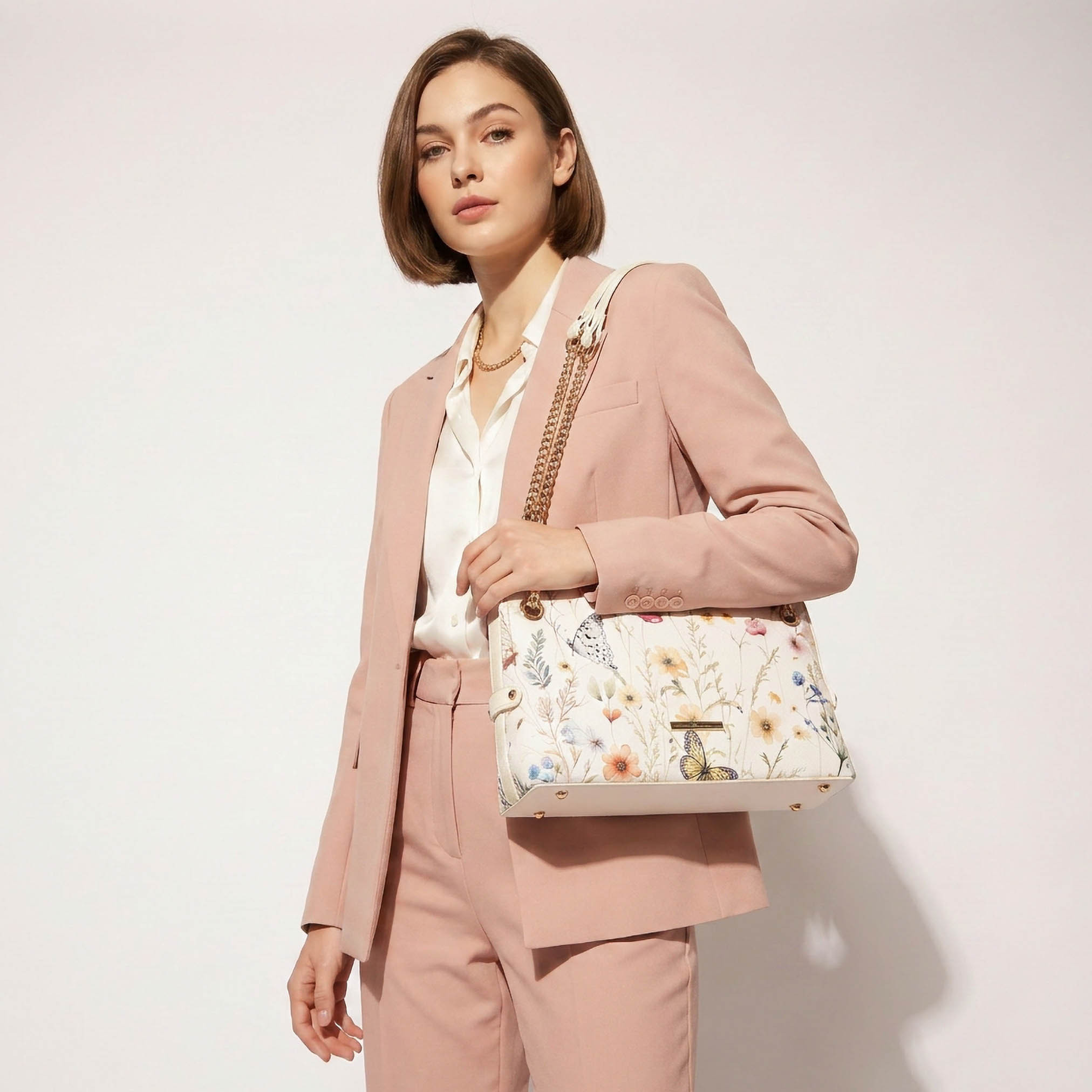 شنطة كتف بطبعات زهرية وحزام سلسلة من ساشا-women-bagsandwallets-handbags-image-2