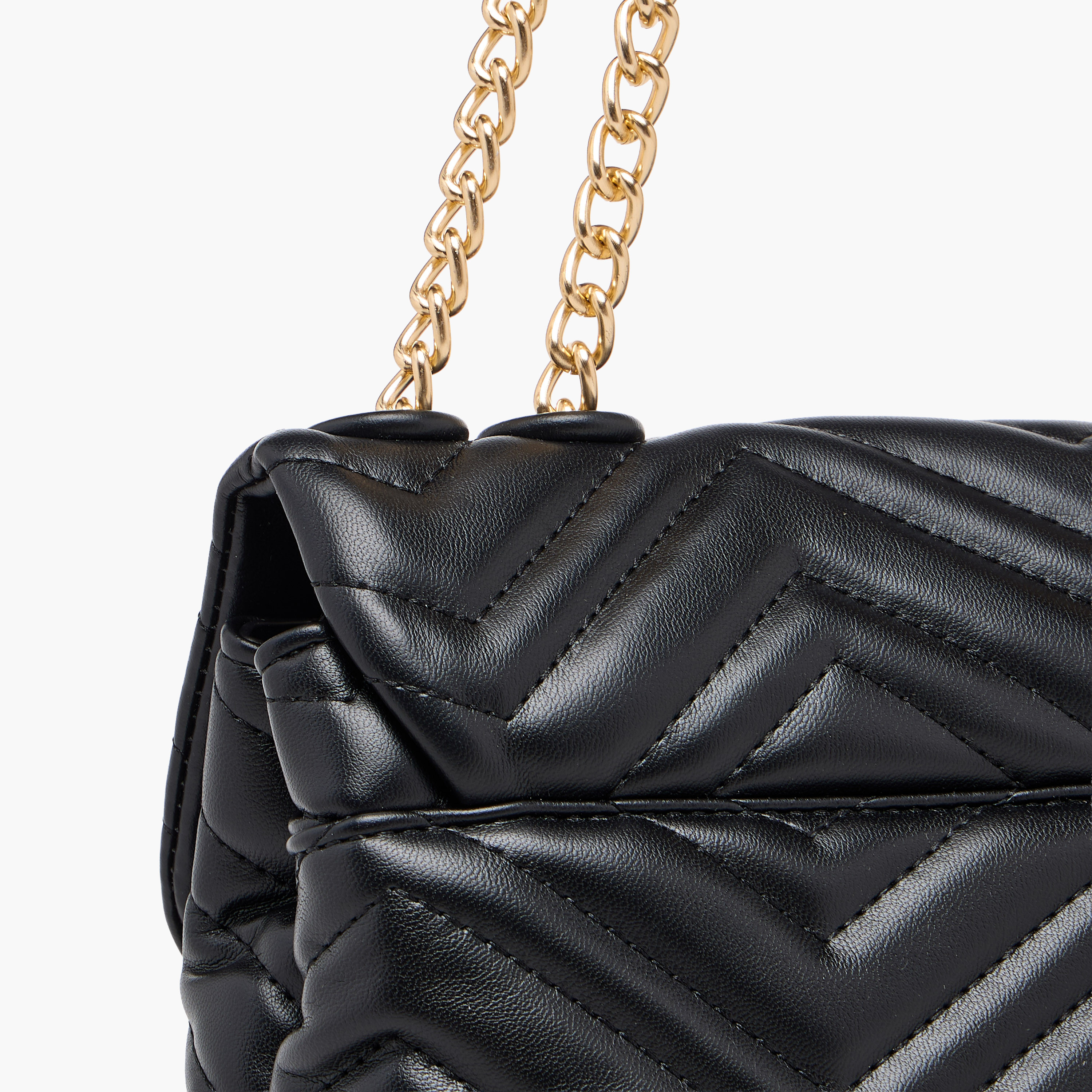 Sasha Chevron Quilted Satchel Bag with Chain Strap-women-bagsandwallets-handbags-image-5