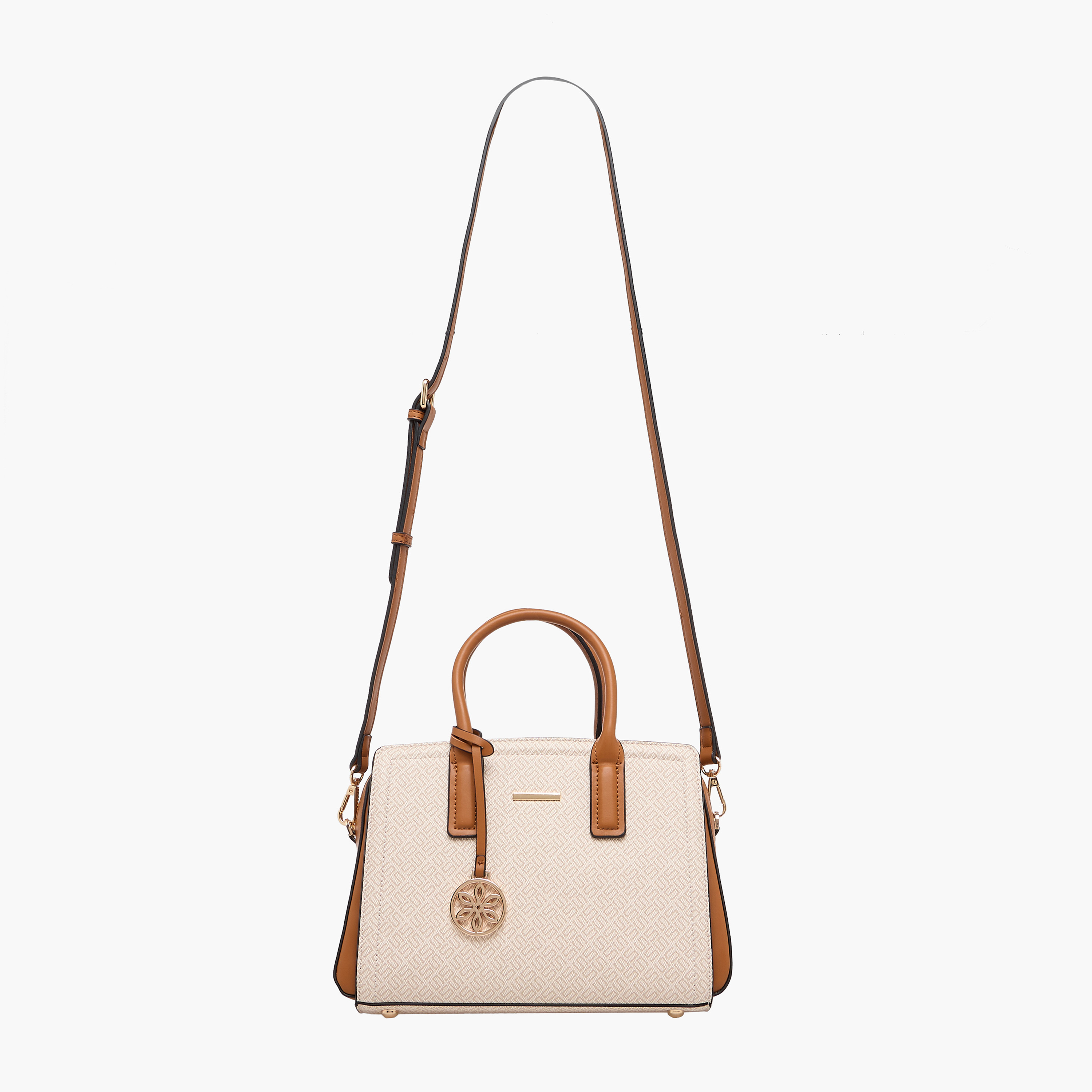 شنطة توت بحزام قابل للفصل وطبعات مونوجرام من ساشا-women-bagsandwallets-handbags-image-3