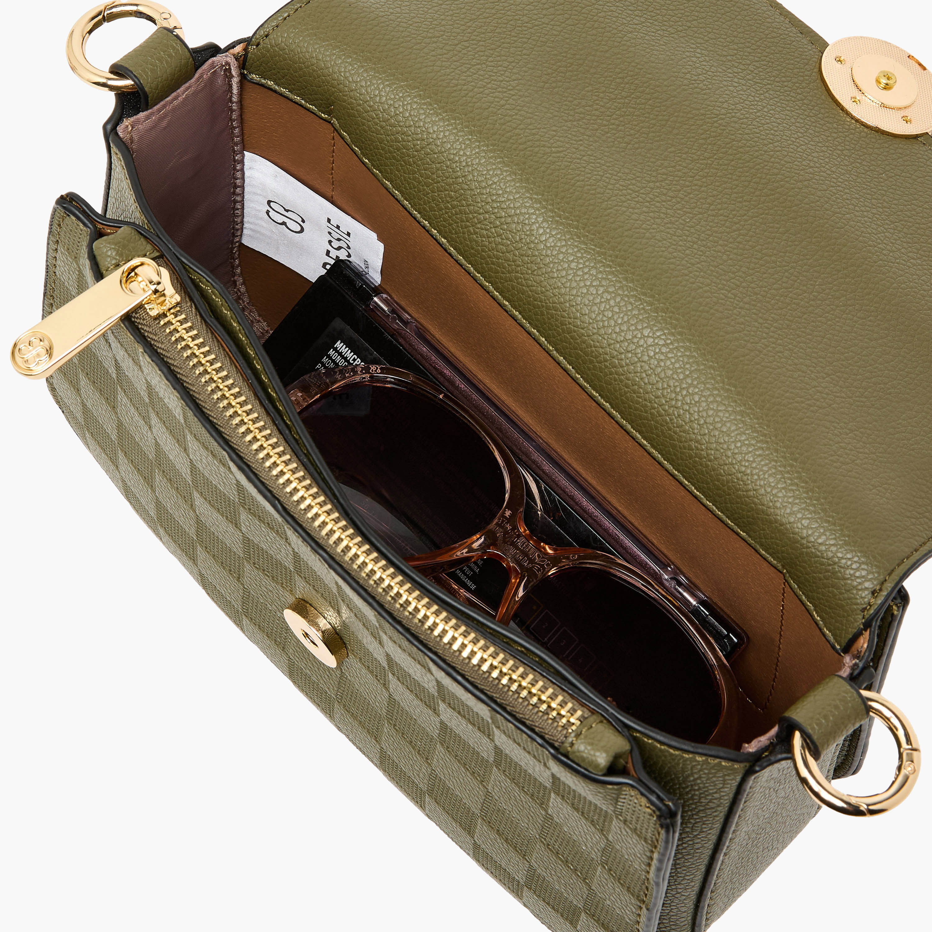 Bessie London Textured Crossbody Bag with Magnetic Closure-women-bagsandwallets-handbags-image-8
