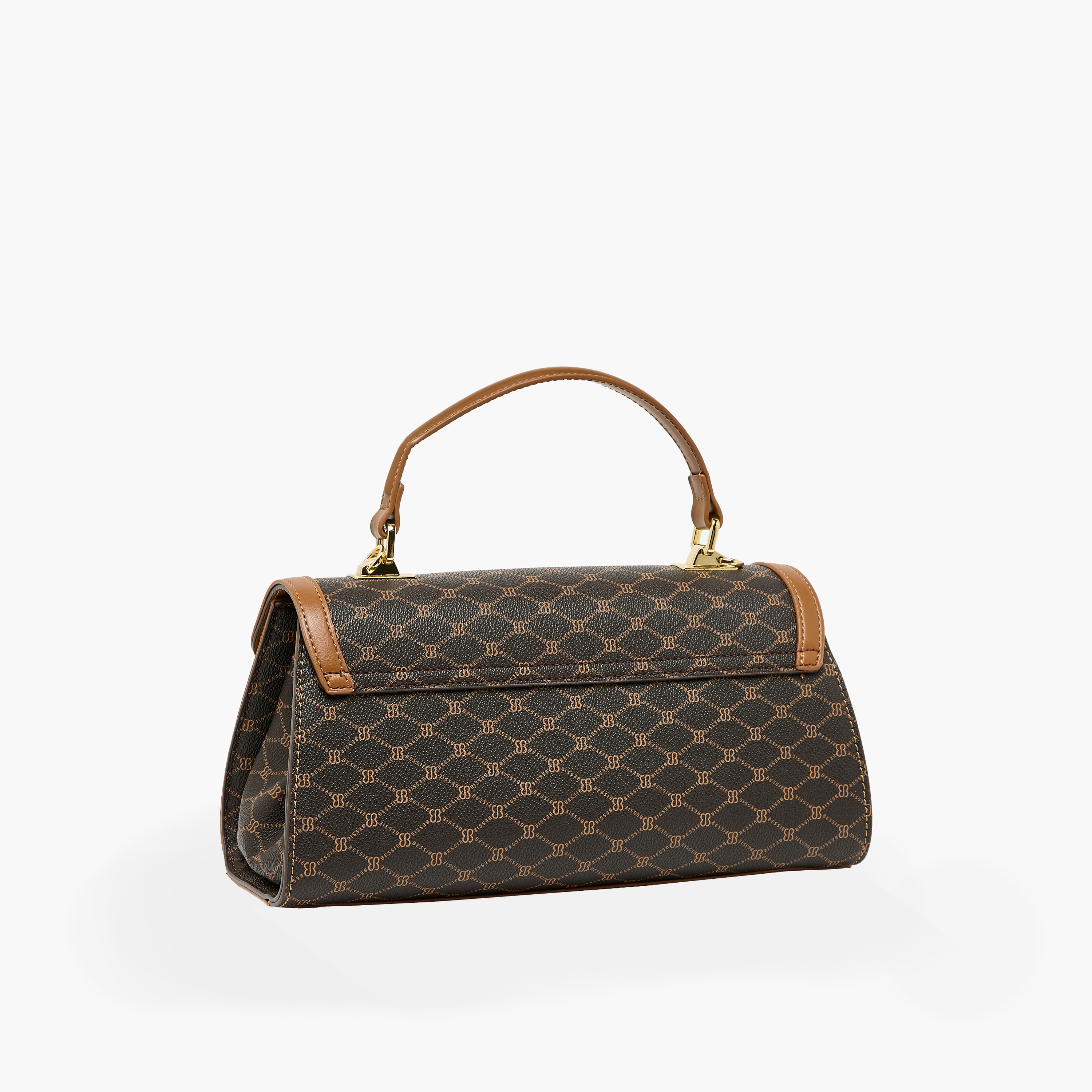 Bessie London Monogram Print Crossbody Bag with Top Handle-women-bagsandwallets-handbags-image-4