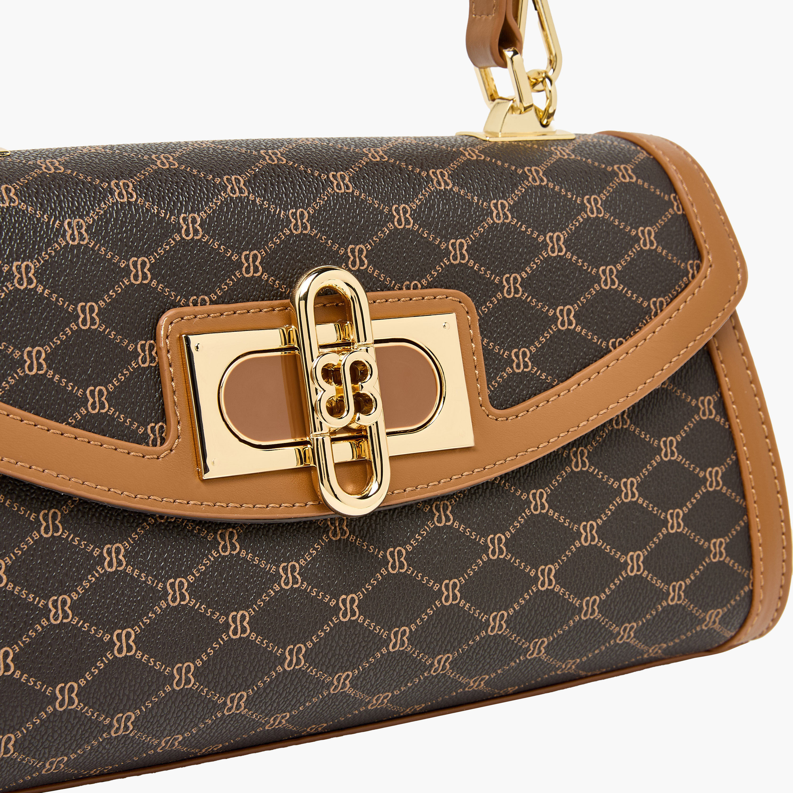 Bessie London Monogram Print Crossbody Bag with Top Handle-women-bagsandwallets-handbags-image-5