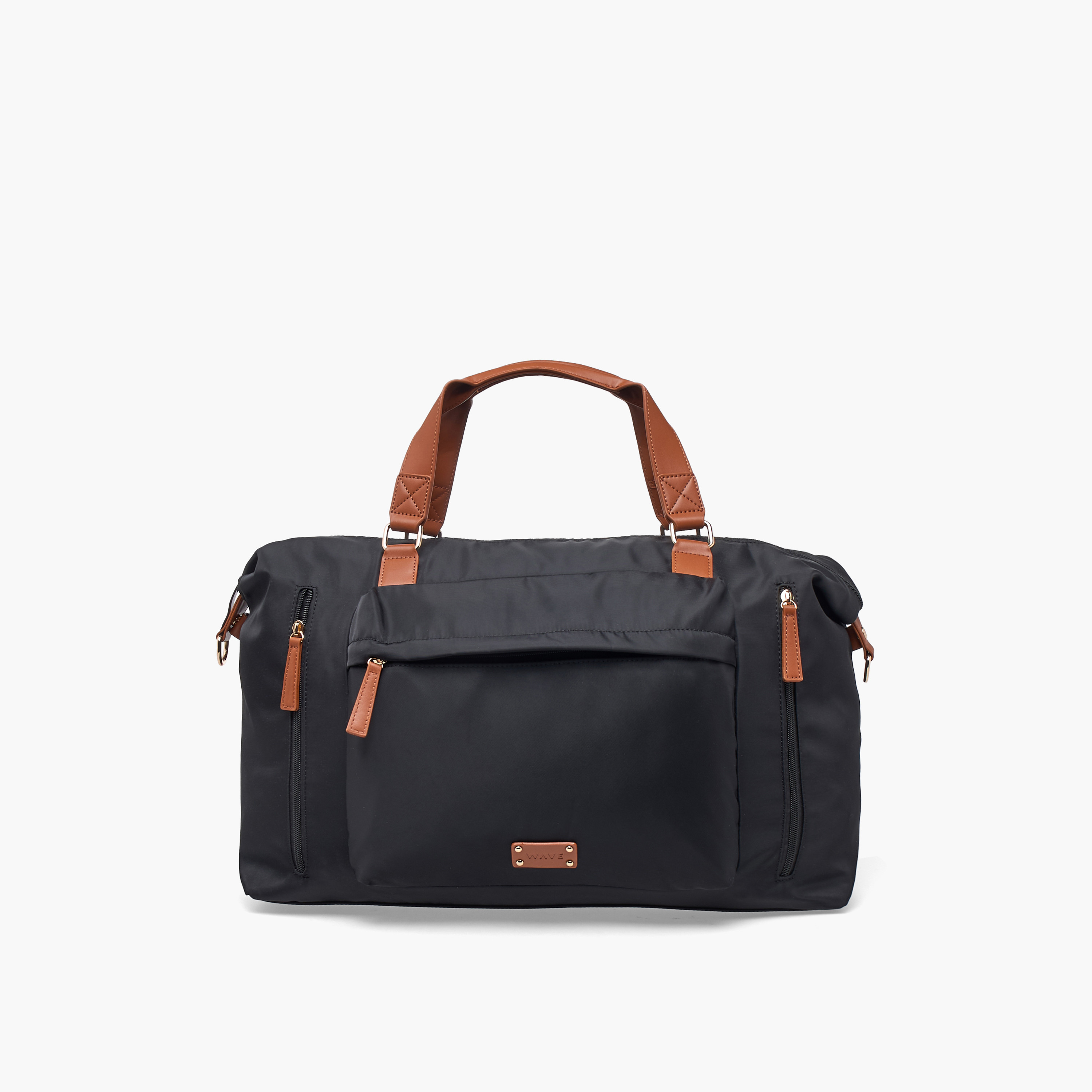 WAVE Contrast Trim Duffle Bag with Removable Strap-travel-luggagesandbags-dufflebags-image-1