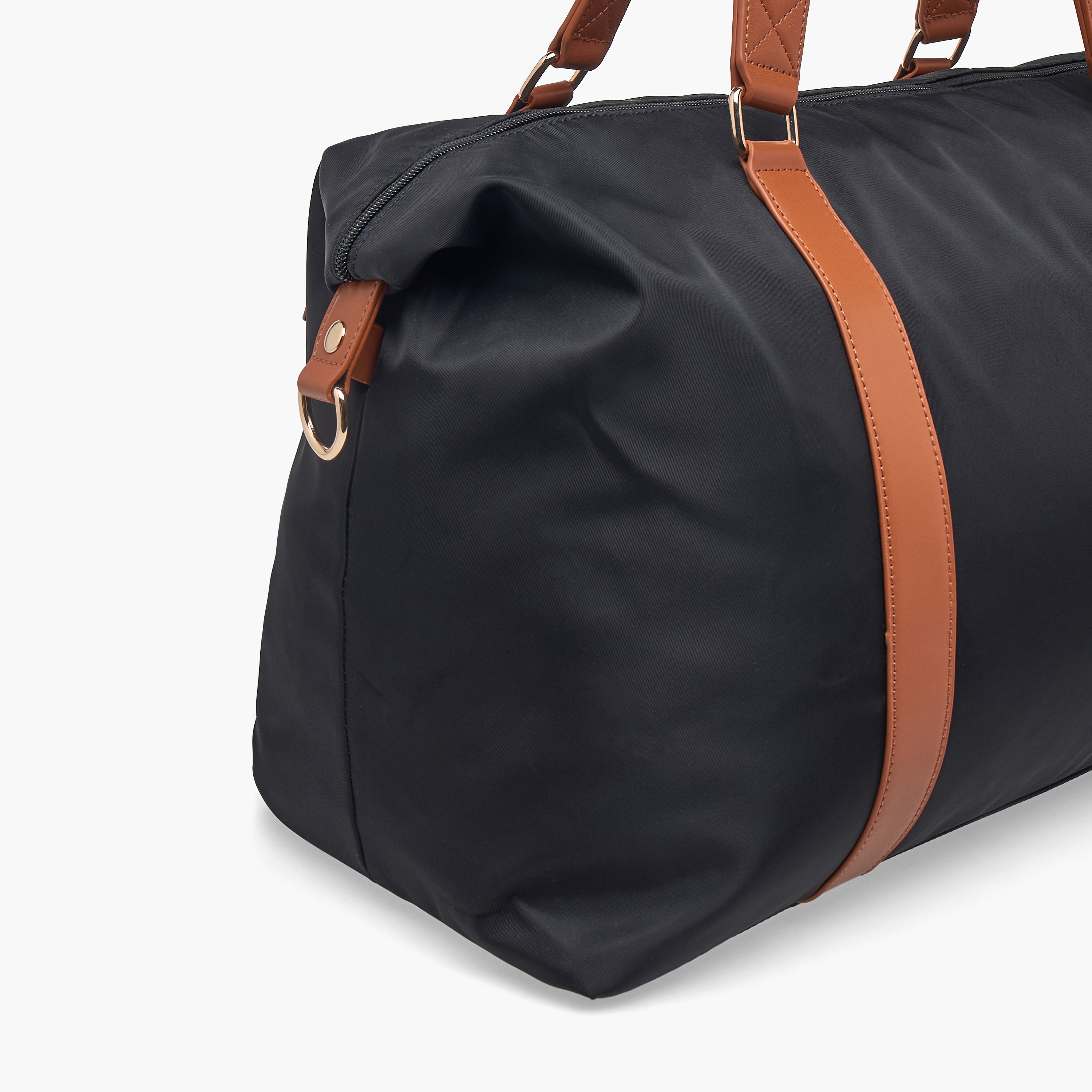 WAVE Contrast Trim Duffle Bag with Removable Strap-travel-luggagesandbags-dufflebags-image-6