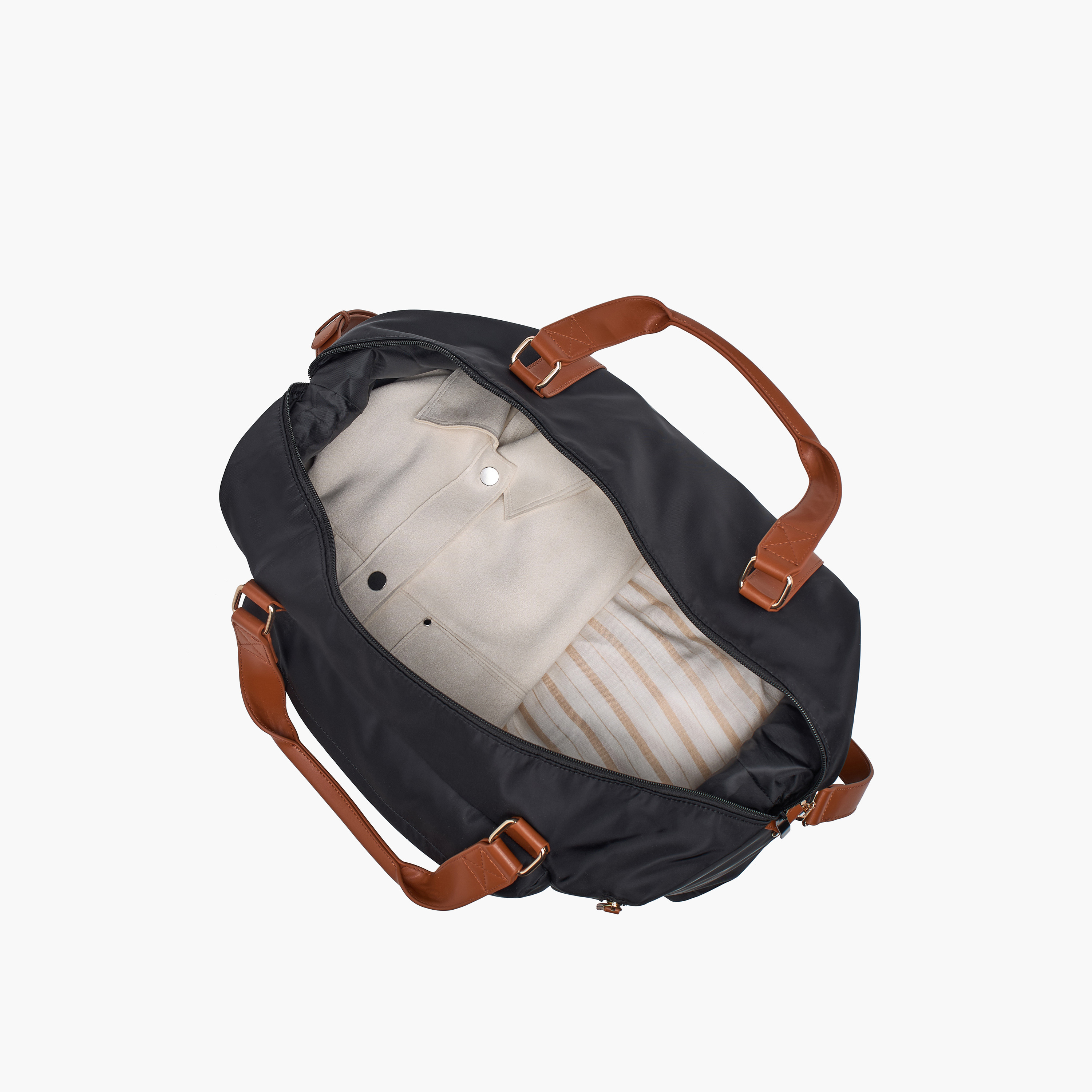 WAVE Contrast Trim Duffle Bag with Removable Strap-travel-luggagesandbags-dufflebags-image-7