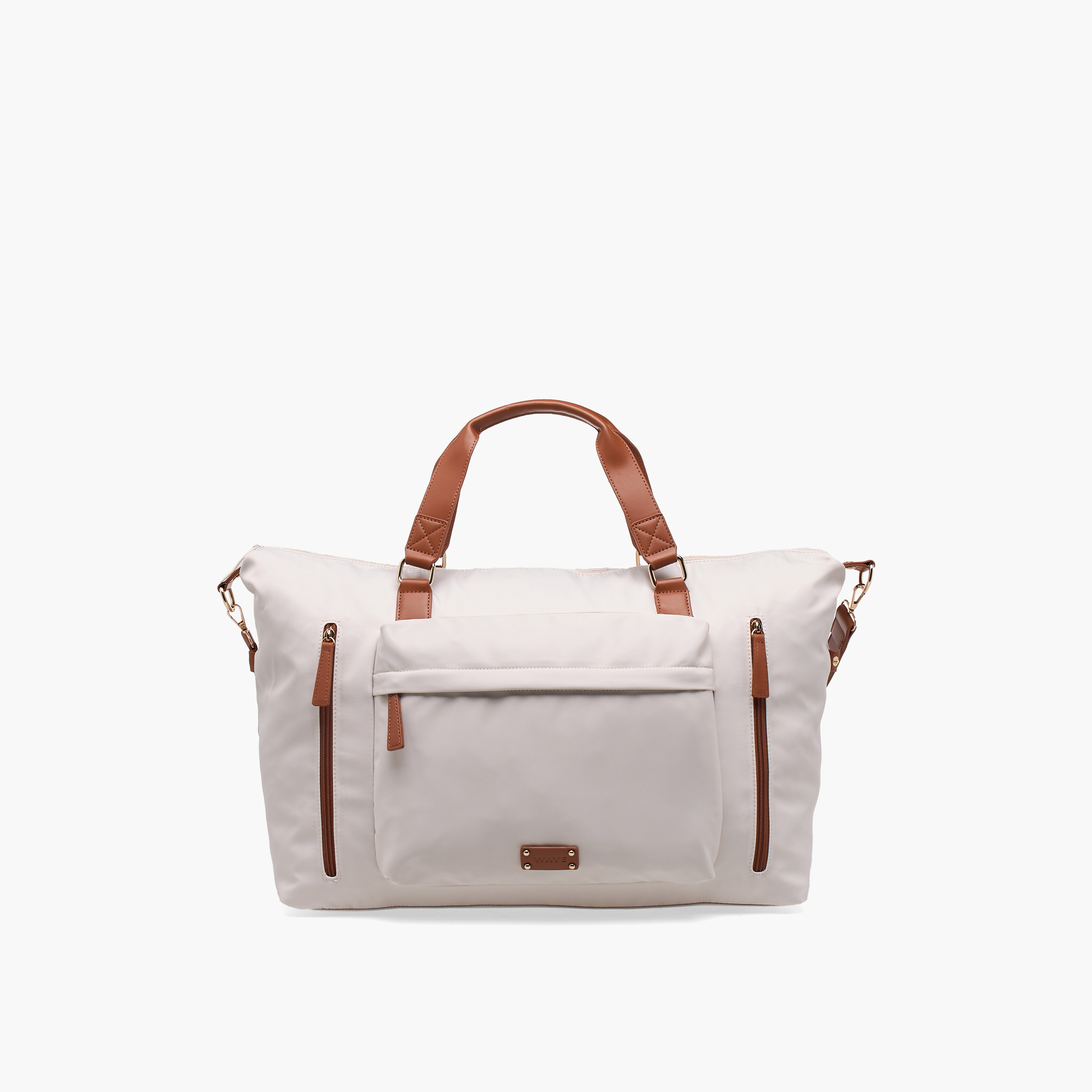 WAVE Contrast Trim Duffle Bag with Removable Strap-travel-luggagesandbags-dufflebags-image-1