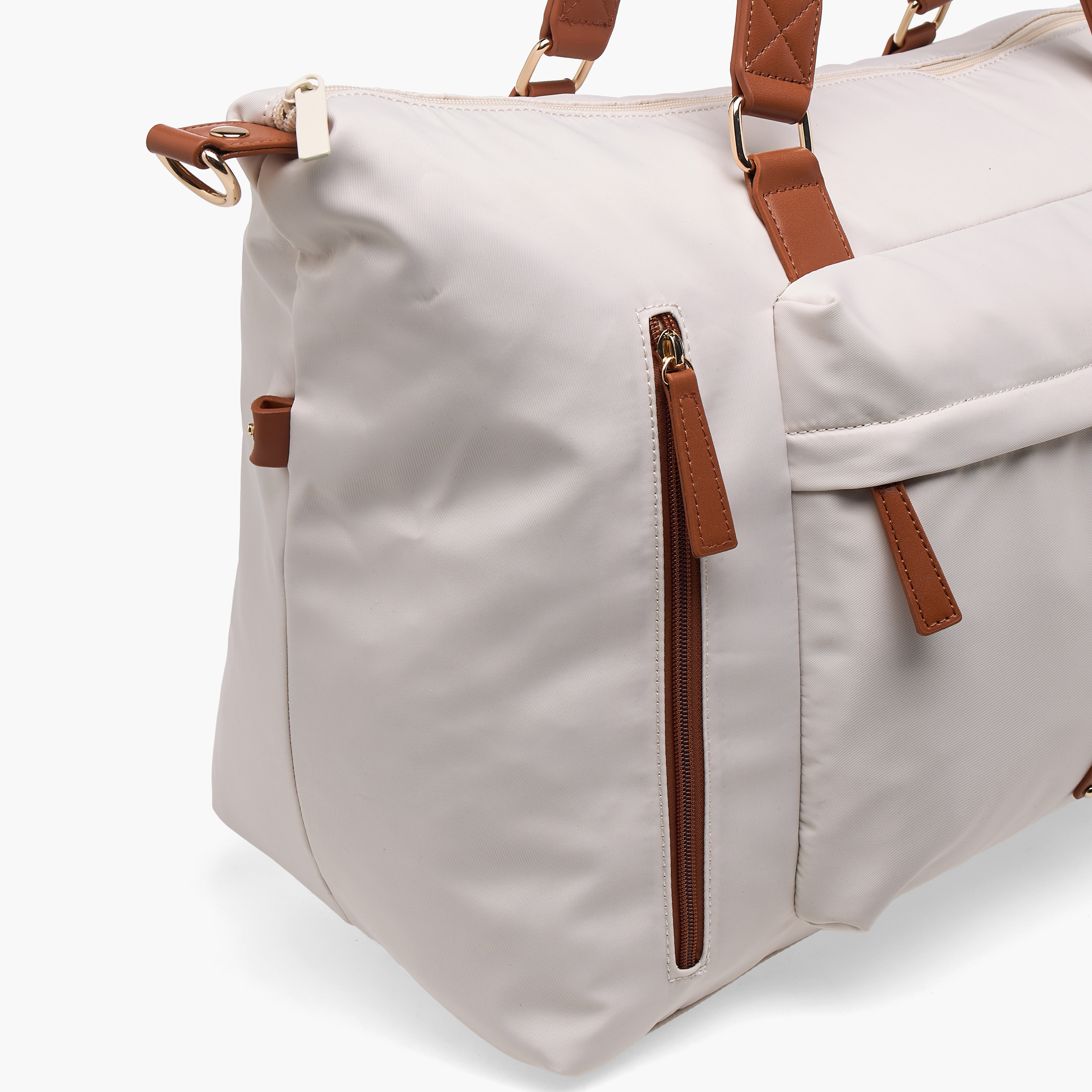 WAVE Contrast Trim Duffle Bag with Removable Strap-travel-luggagesandbags-dufflebags-image-5