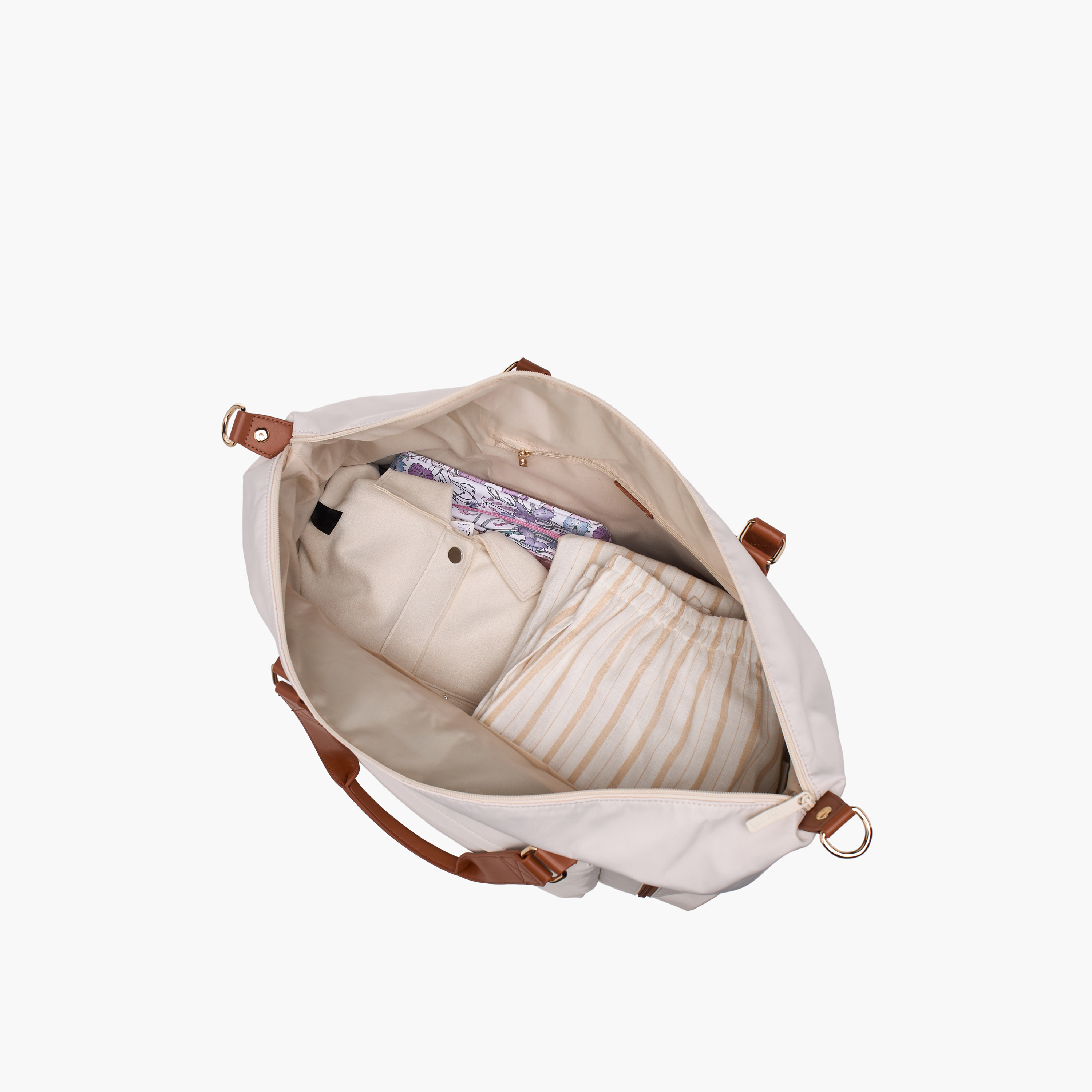 WAVE Contrast Trim Duffle Bag with Removable Strap-travel-luggagesandbags-dufflebags-image-8