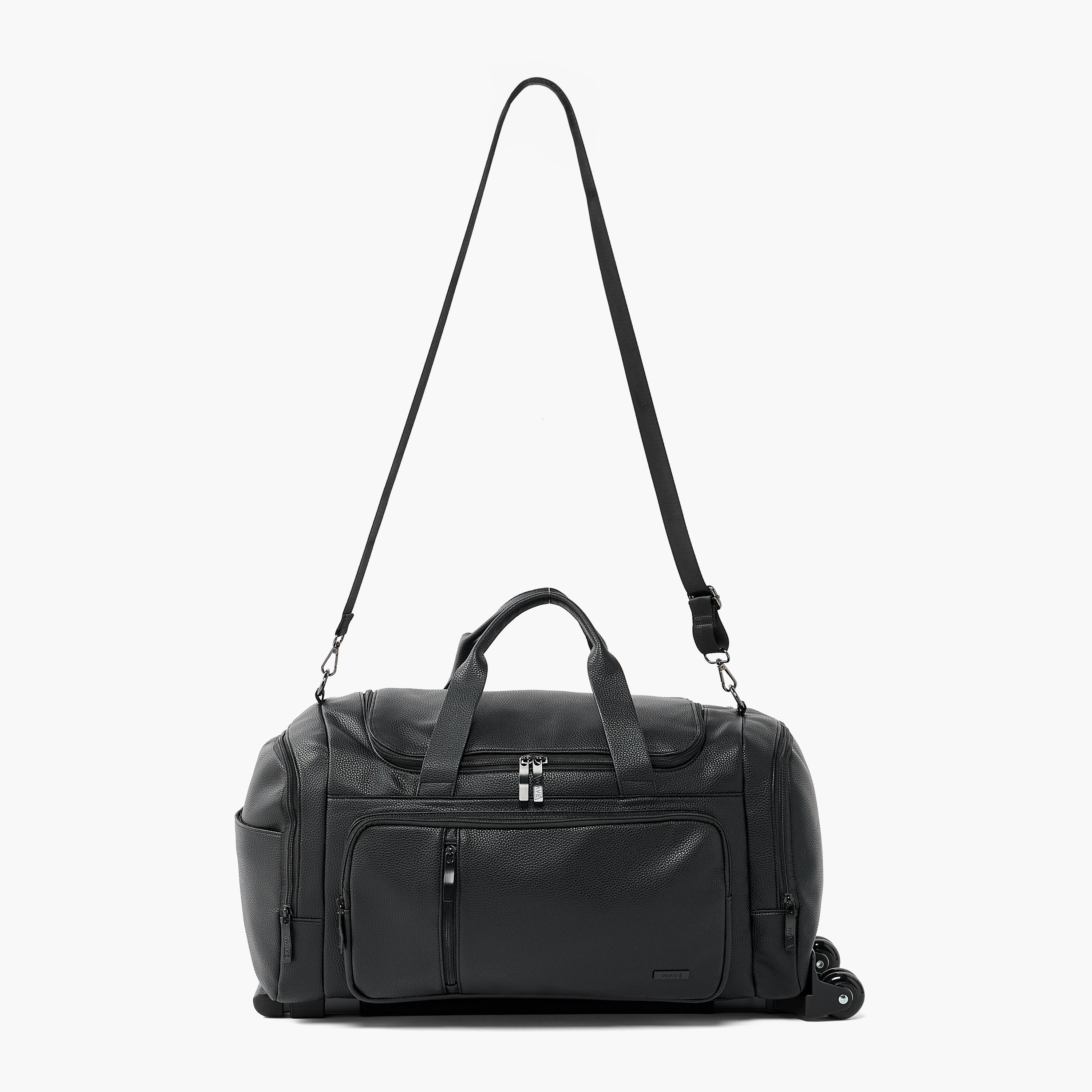 Celeste Textured Duffle Bag with Wheels-travel-luggagesandbags-dufflebags-image-2