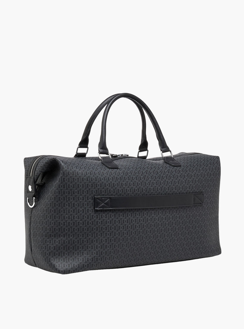 شنطة دافل بسحاب إغلاق وحزام قابل للفصل وطبعات مونوجرام من دوتشيني-travel-luggagesandbags-dufflebags-image-3