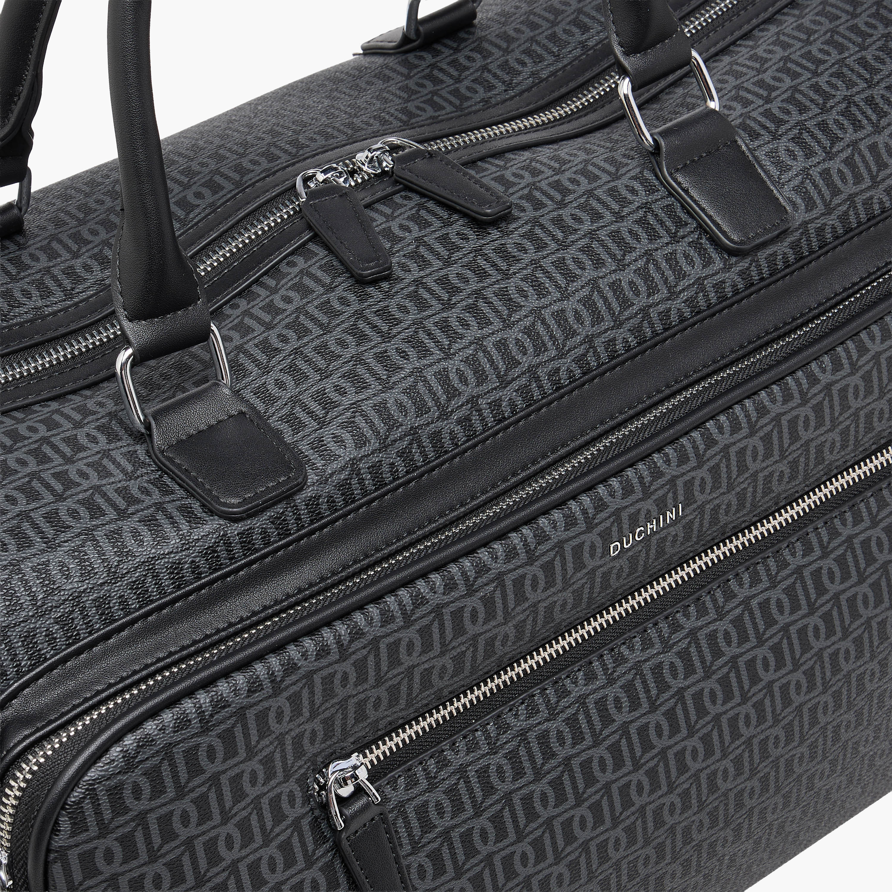 شنطة دافل بسحاب إغلاق وحزام قابل للفصل وطبعات مونوجرام من دوتشيني-travel-luggagesandbags-dufflebags-image-4
