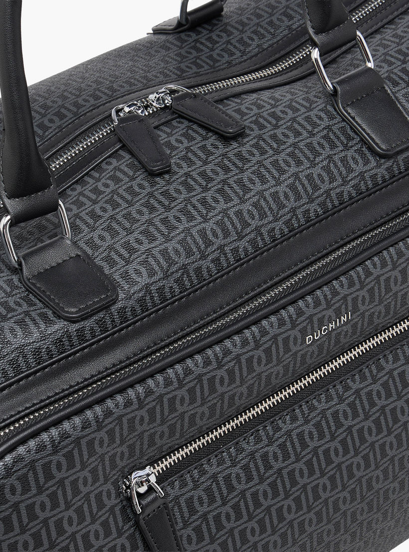 شنطة دافل بسحاب إغلاق وحزام قابل للفصل وطبعات مونوجرام من دوتشيني-travel-luggagesandbags-dufflebags-image-4