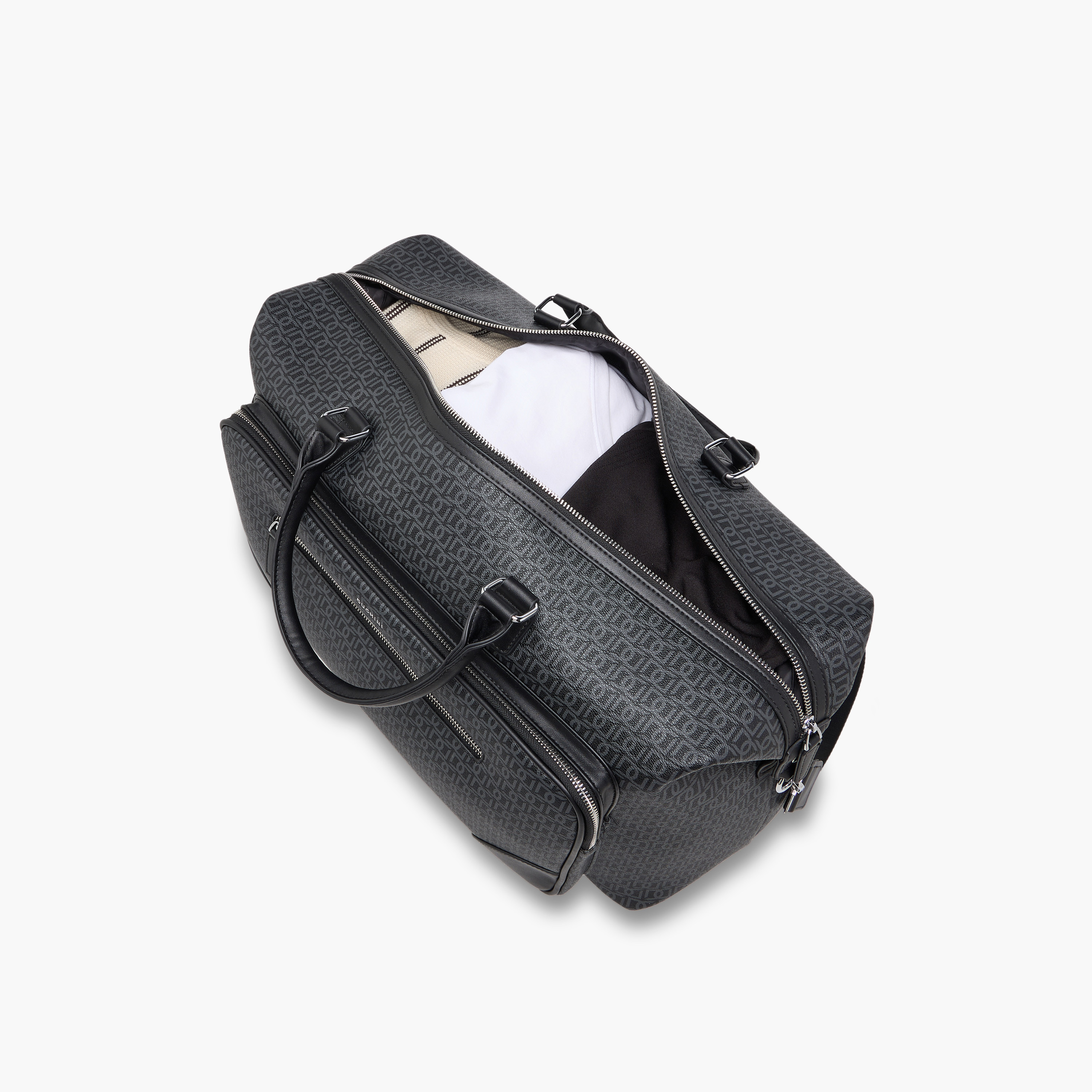 شنطة دافل بسحاب إغلاق وحزام قابل للفصل وطبعات مونوجرام من دوتشيني-travel-luggagesandbags-dufflebags-image-8