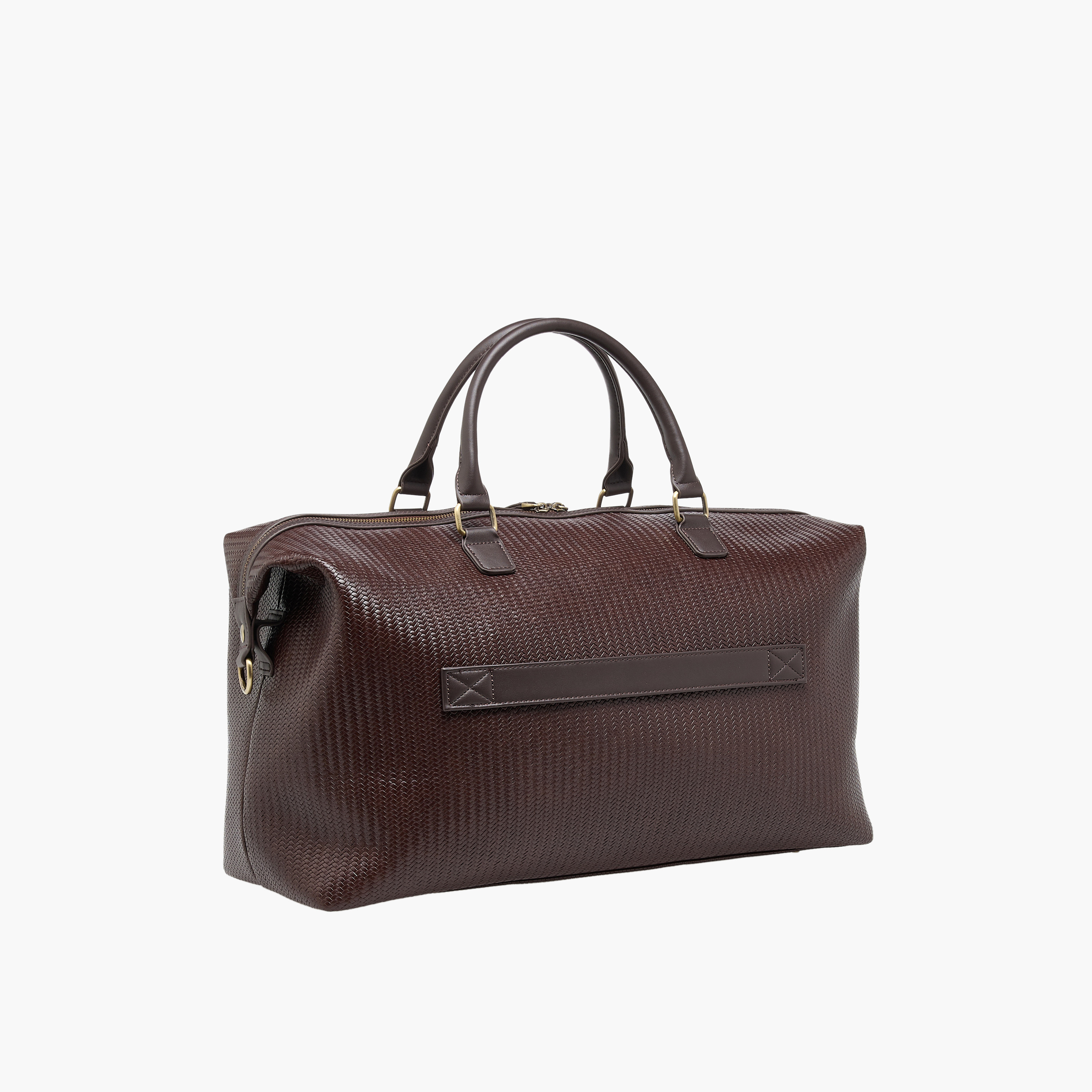 Duchini Textured Duffle Bag with Zip Closure and Detachable Strap-travel-luggagesandbags-dufflebags-image-3