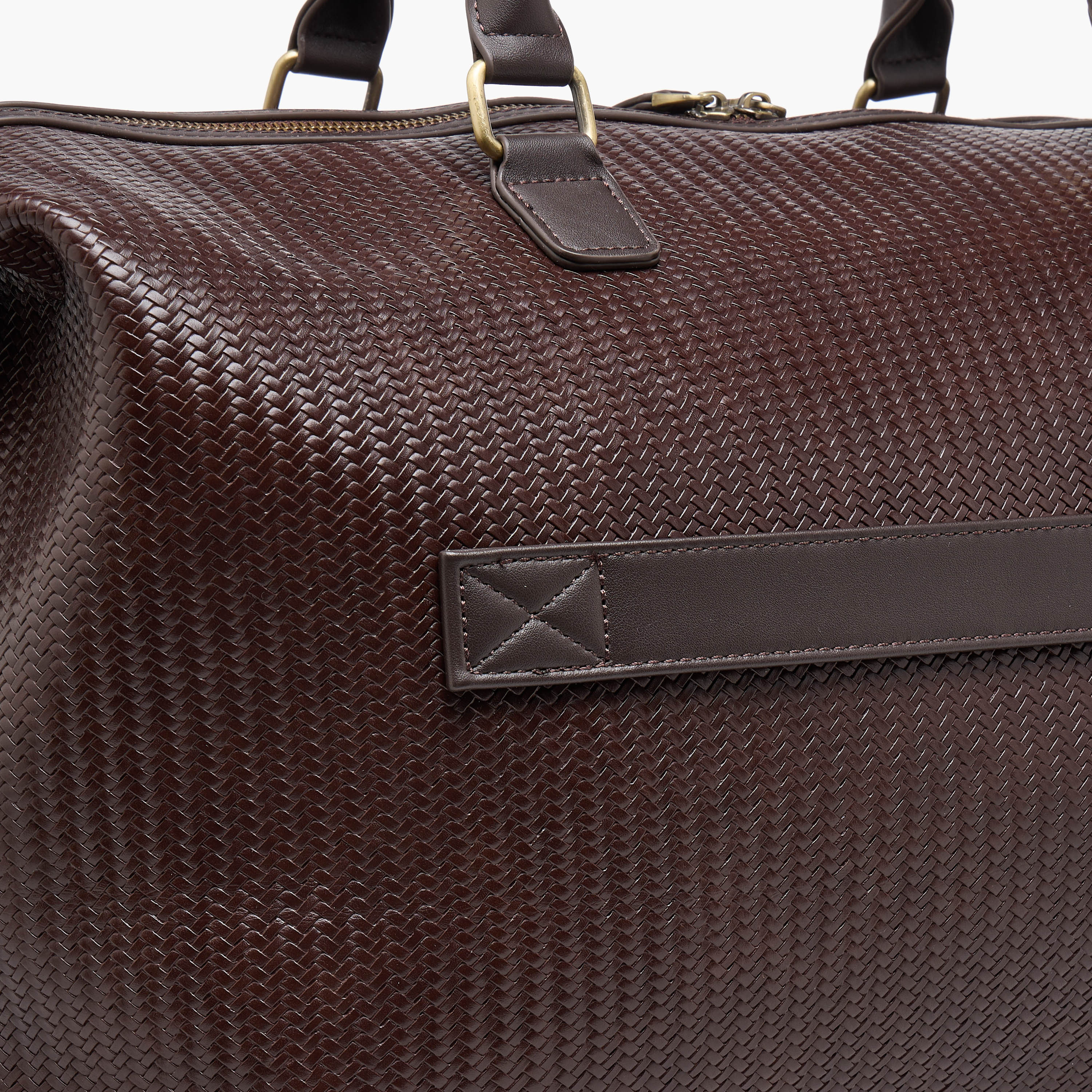Duchini Textured Duffle Bag with Zip Closure and Detachable Strap-travel-luggagesandbags-dufflebags-image-6