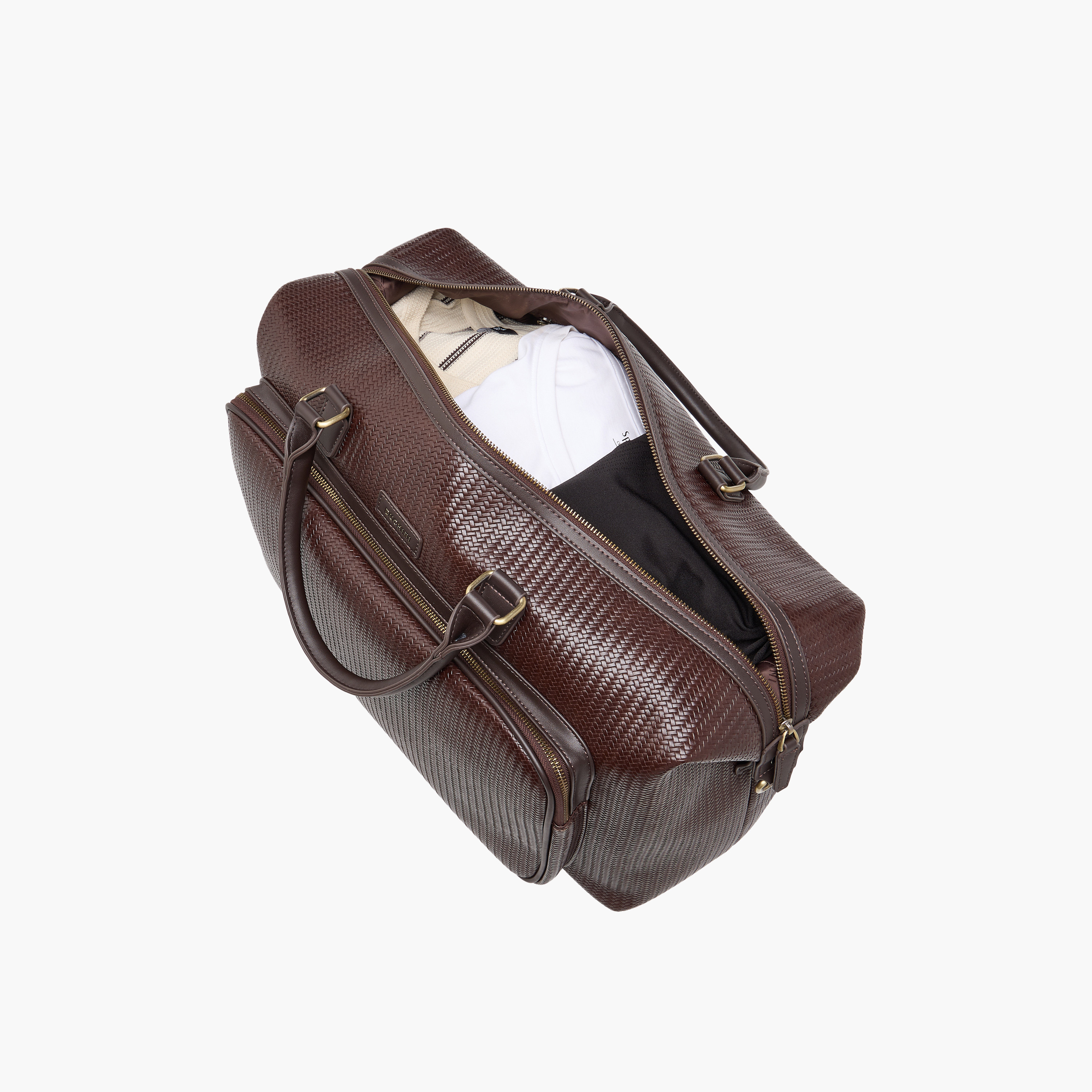 Duchini Textured Duffle Bag with Zip Closure and Detachable Strap-travel-luggagesandbags-dufflebags-image-8