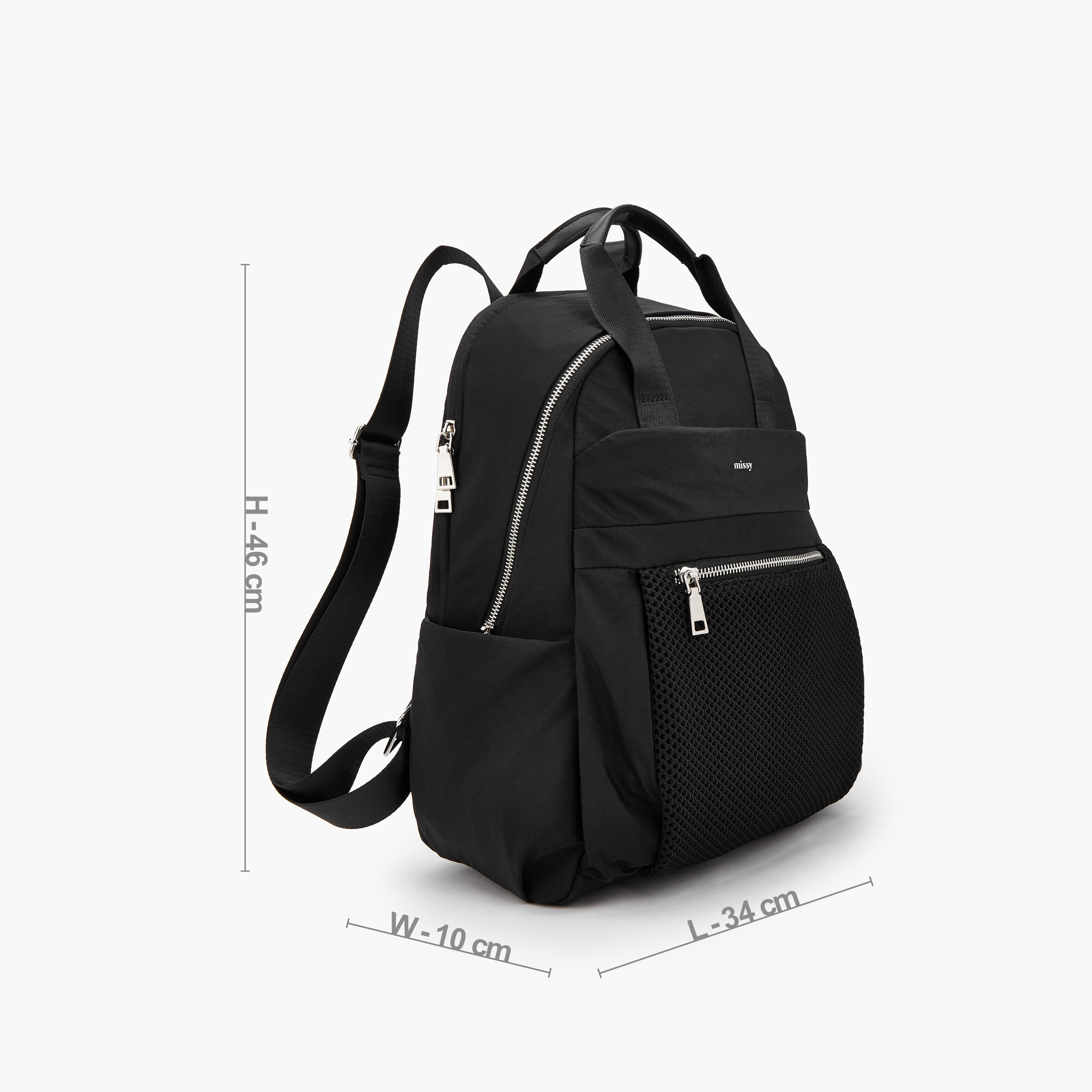 شنطة ظهر بارزة الملمس بحمالات كتف قابلة للتعديل من ميسي-women-bagsandwallets-backpacks-image-6