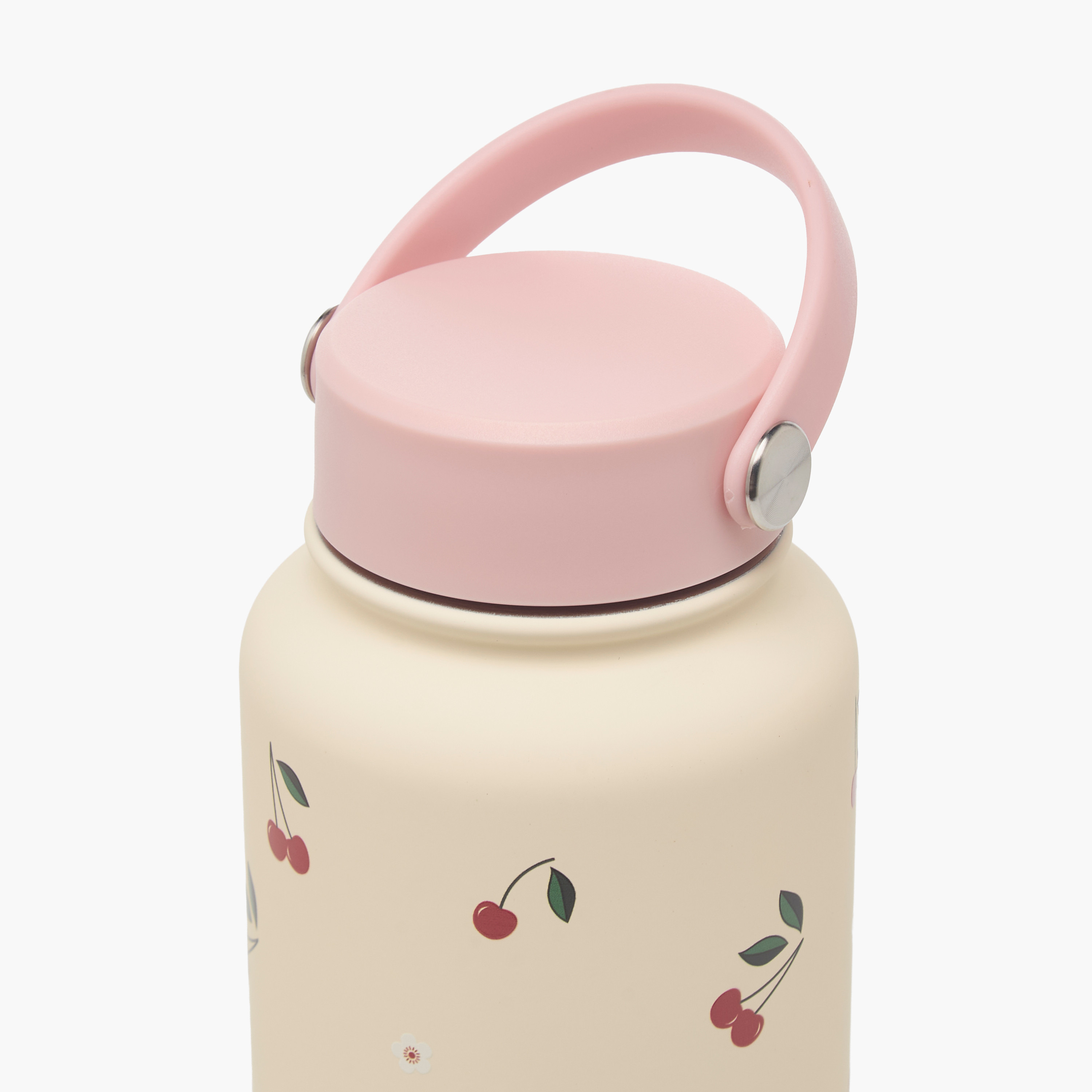 Cherry Print Double Wall Stainless Steel Water Bottle with Handle - 1 L-household-dining-drinkserveware-bottles-image-4