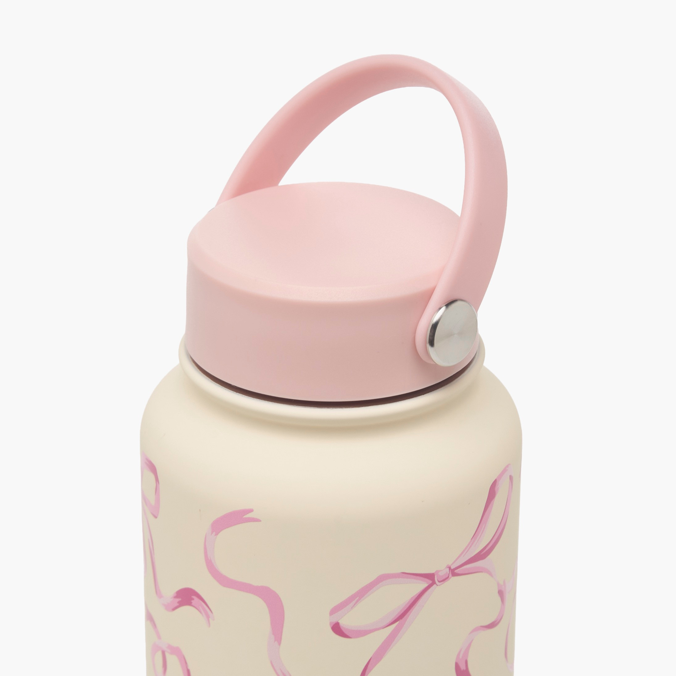 Bow Print Double Wall Stainless Steel Water Bottle with Handle - 1 L-household-dining-drinkserveware-bottles-image-4