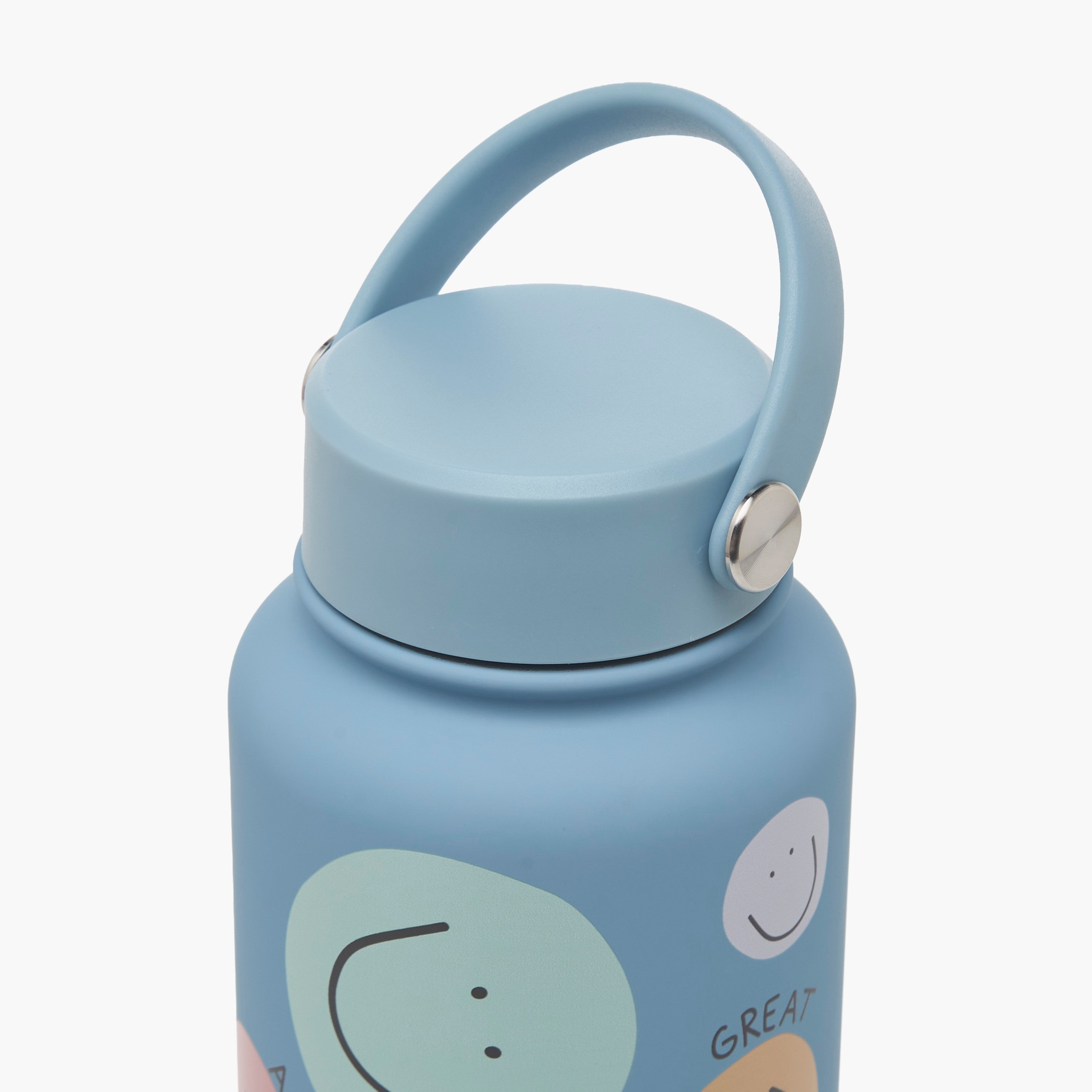 Smiley Print Stainless Steel Water Bottle with Double Wall Insulation - 1 L-household-dining-drinkserveware-bottles-image-4