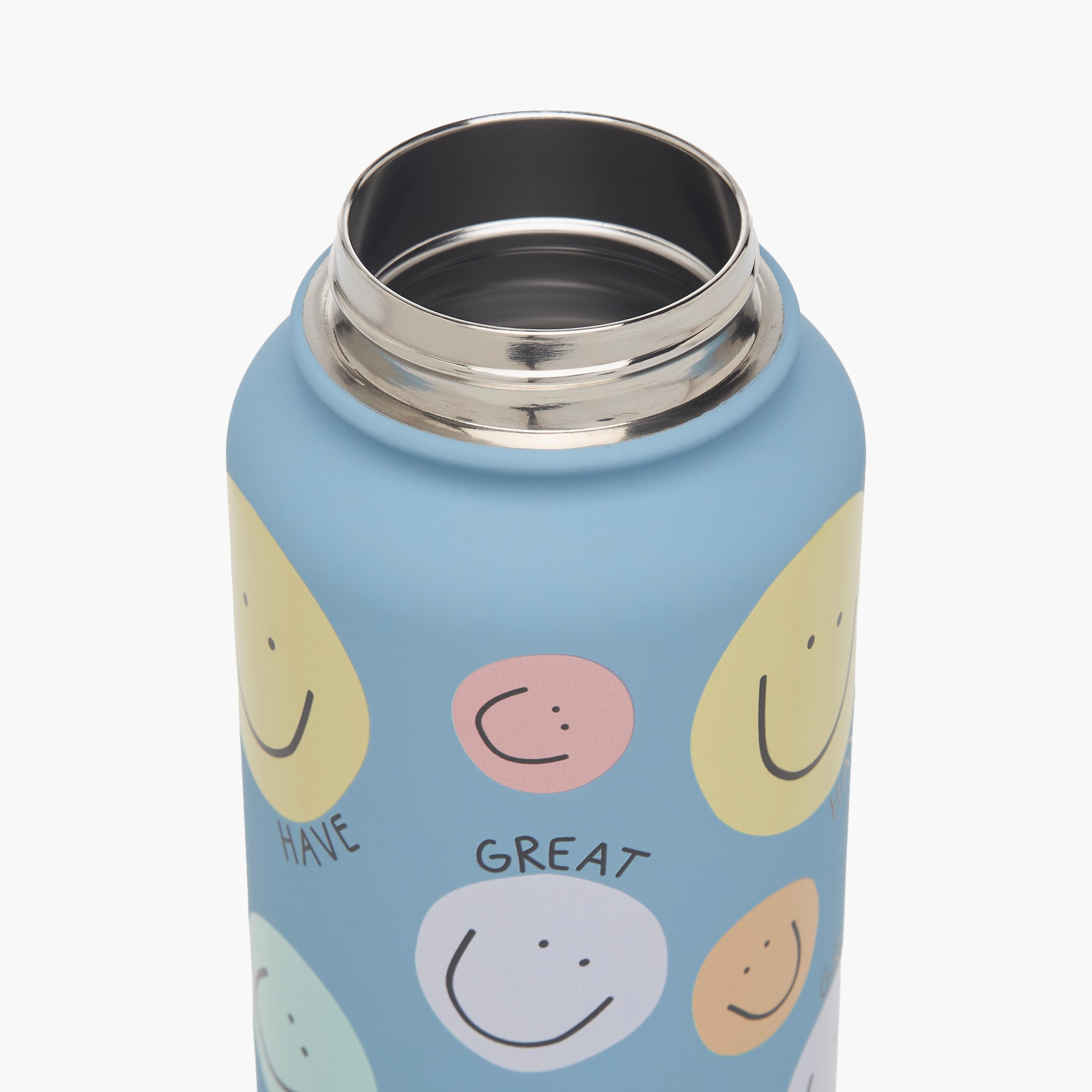 Smiley Print Stainless Steel Water Bottle with Double Wall Insulation - 1 L-household-dining-drinkserveware-bottles-image-5