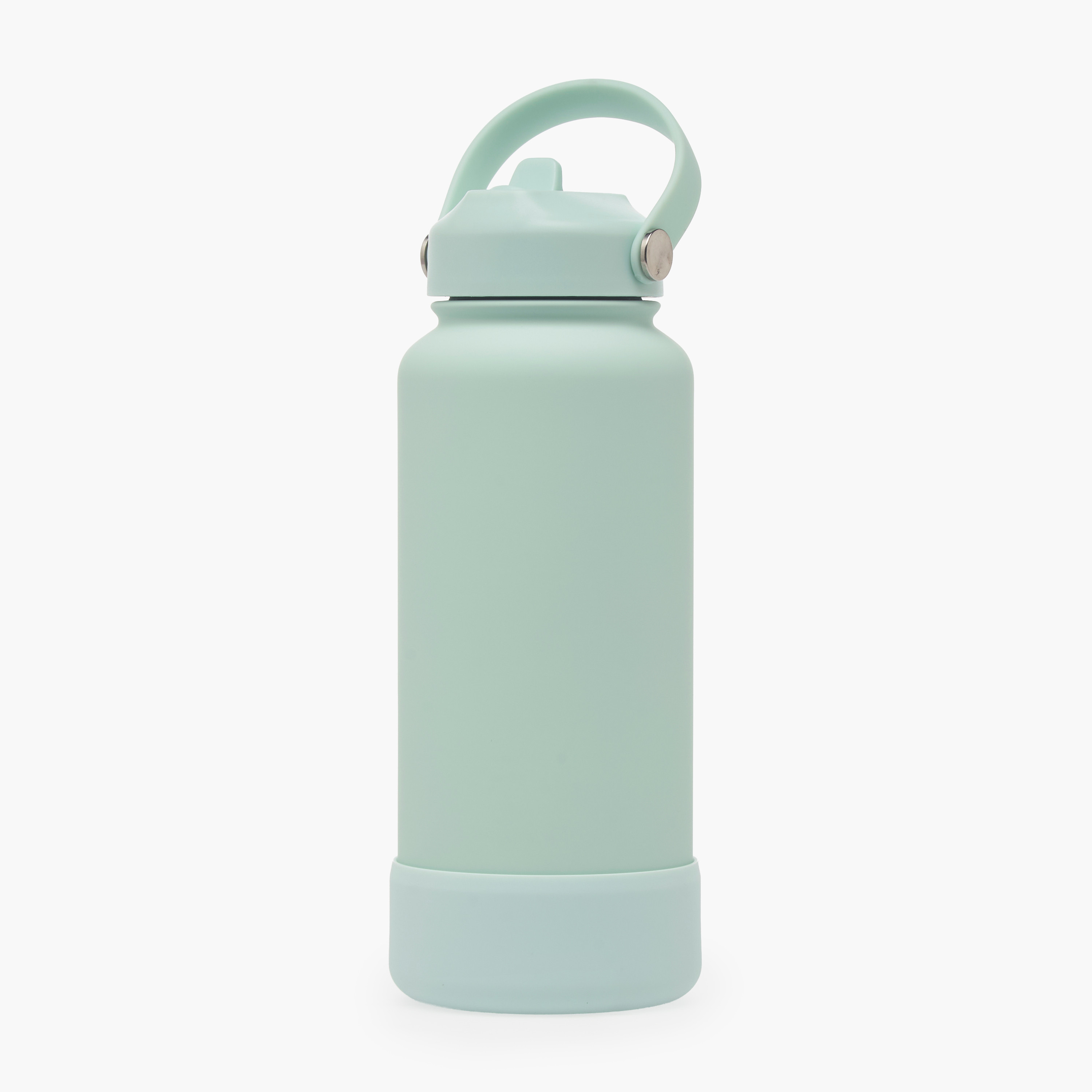 Solid Double Wall Stainless Steel Water Bottle with Handle - 1 L-household-dining-drinkserveware-bottles-image-1