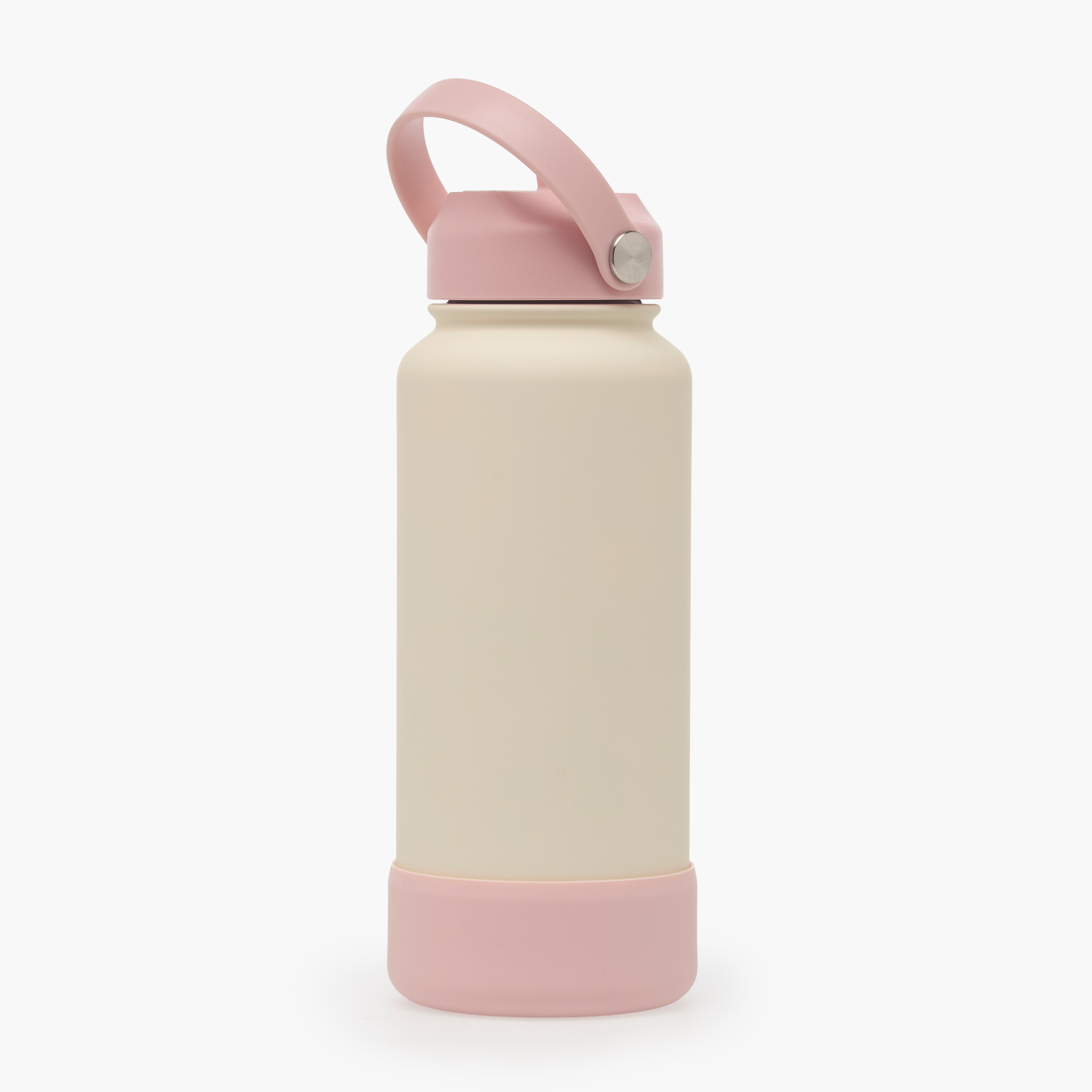 Slogan Print Double Wall Stainless Steel Water Bottle with Handle - 1 L-household-dining-drinkserveware-bottles-image-3