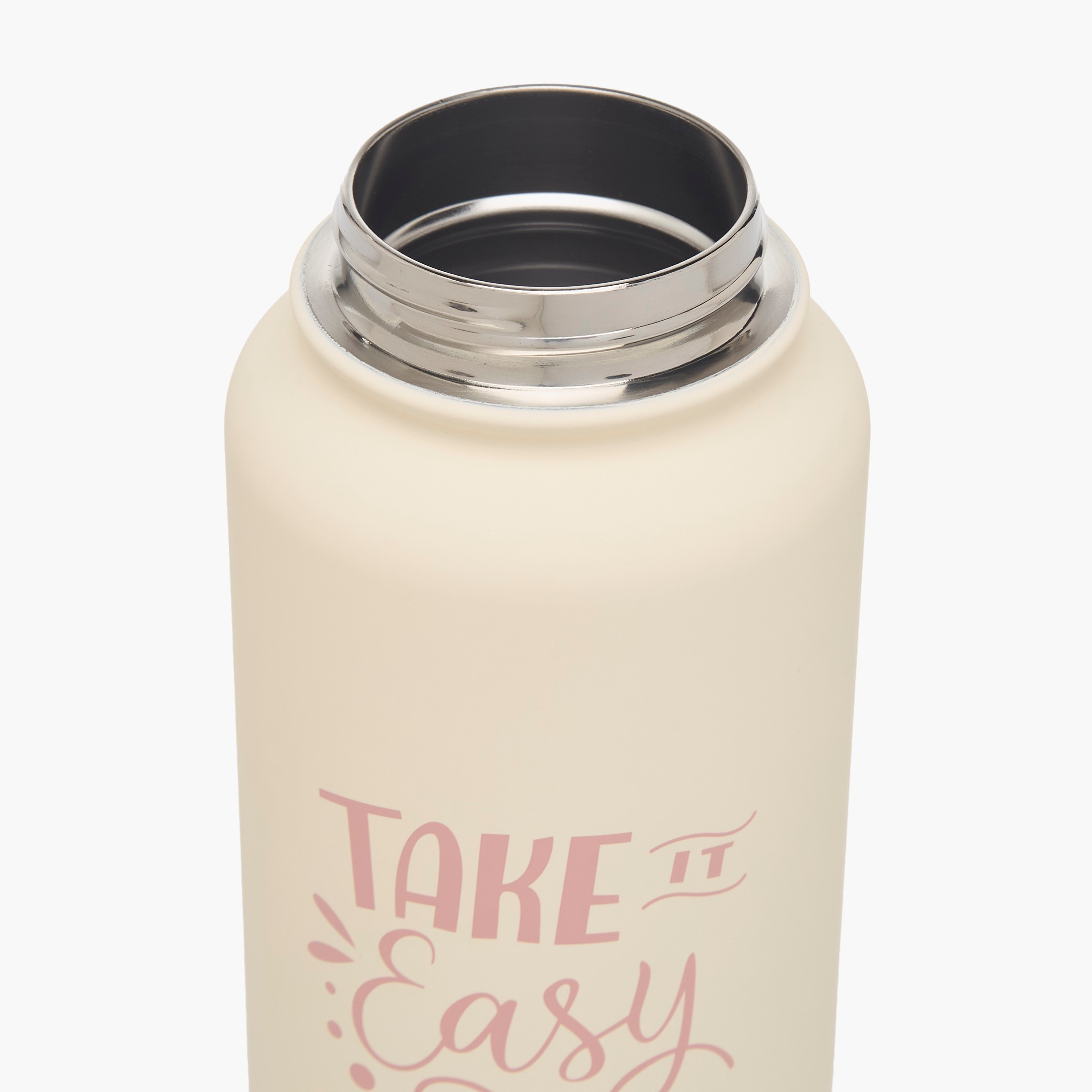 Slogan Print Double Wall Stainless Steel Water Bottle with Handle - 1 L-household-dining-drinkserveware-bottles-image-5