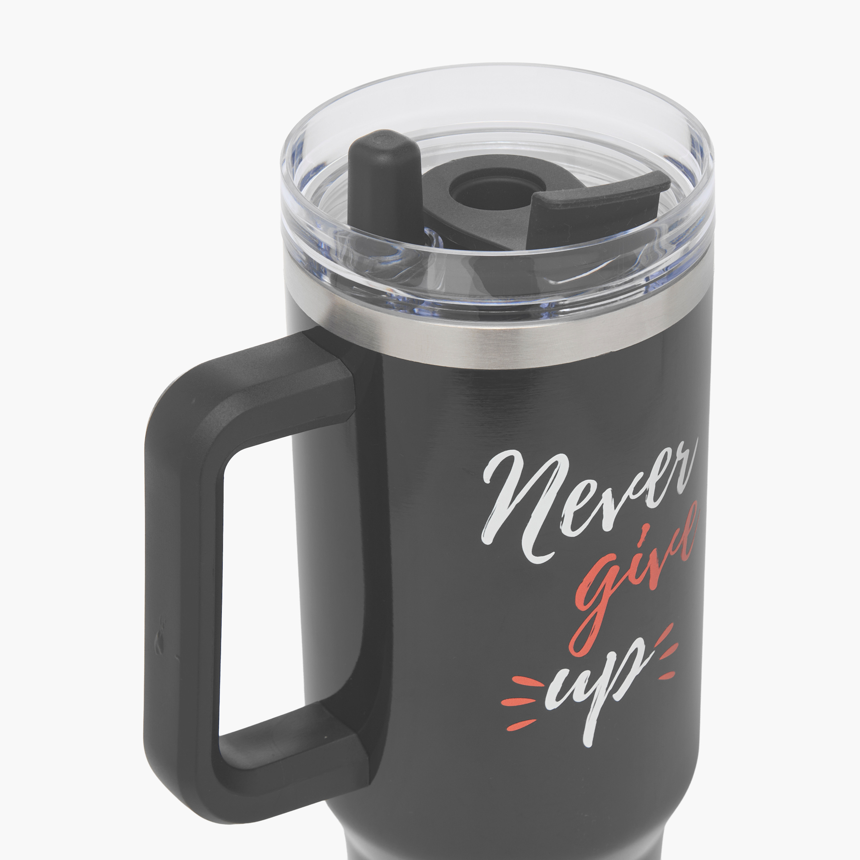 Slogan Print Double Wall Vacuum Mug with Handle - 1.2 L-household-dining-drinkserveware-bottles-image-4