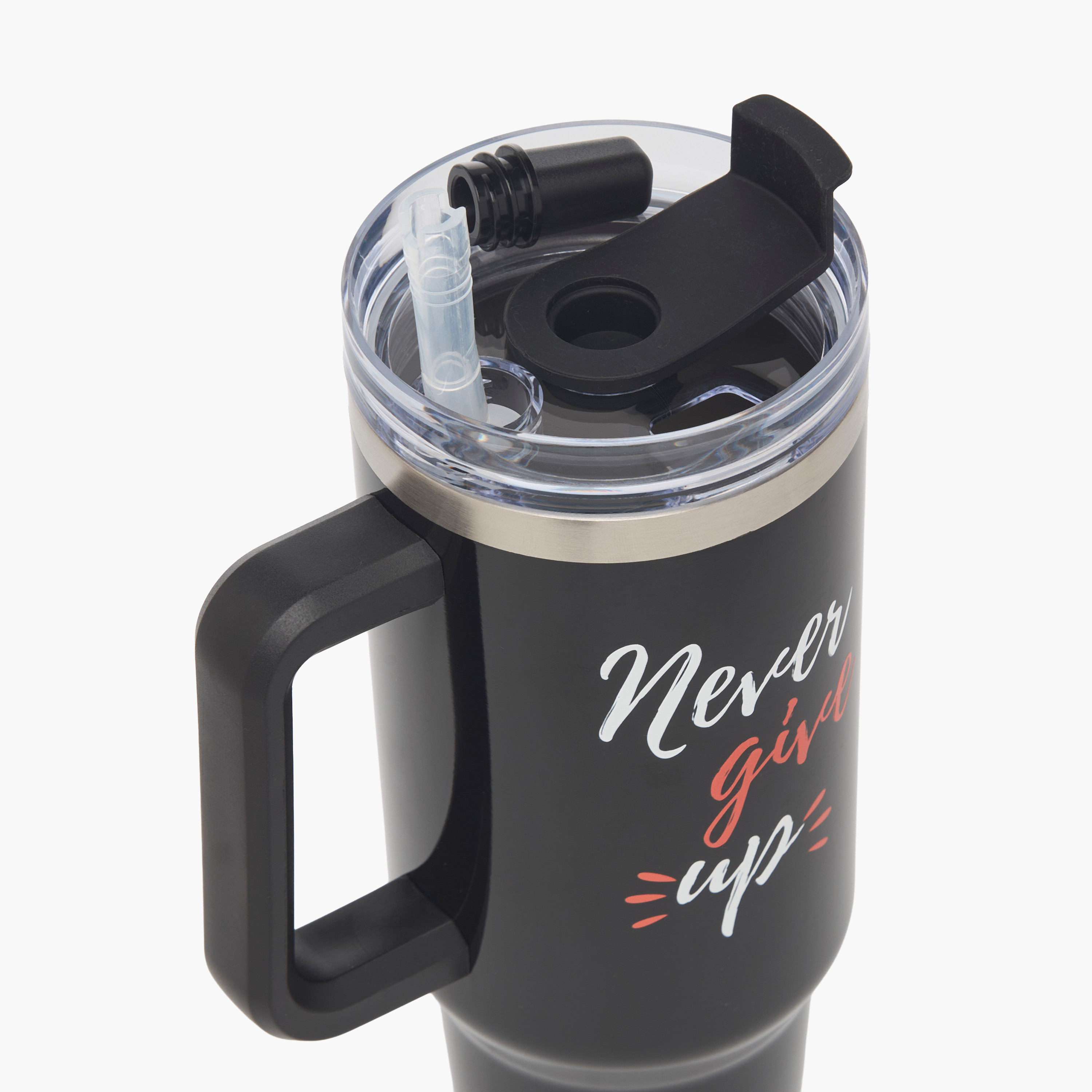 Slogan Print Double Wall Vacuum Mug with Handle - 1.2 L-household-dining-drinkserveware-bottles-image-6