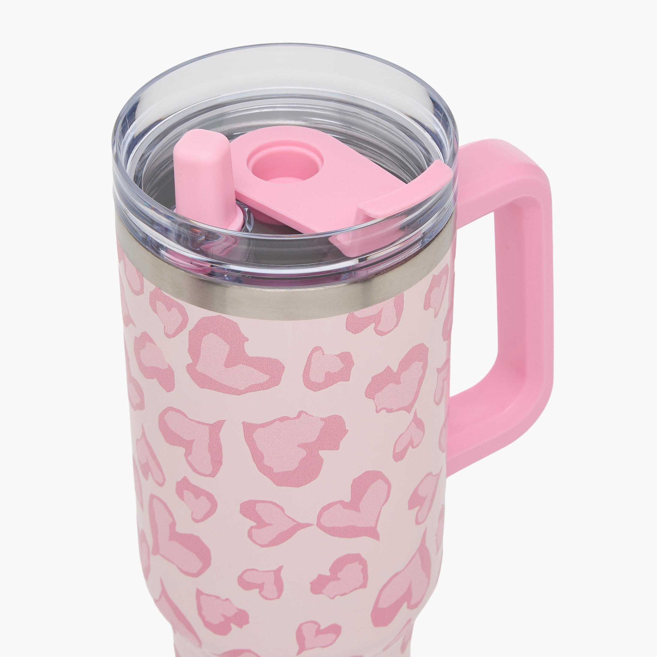 Heart Print Double Wall Vaccum Tumbler with Handle - 1.2 L-household-dining-drinkserveware-bottles-image-4