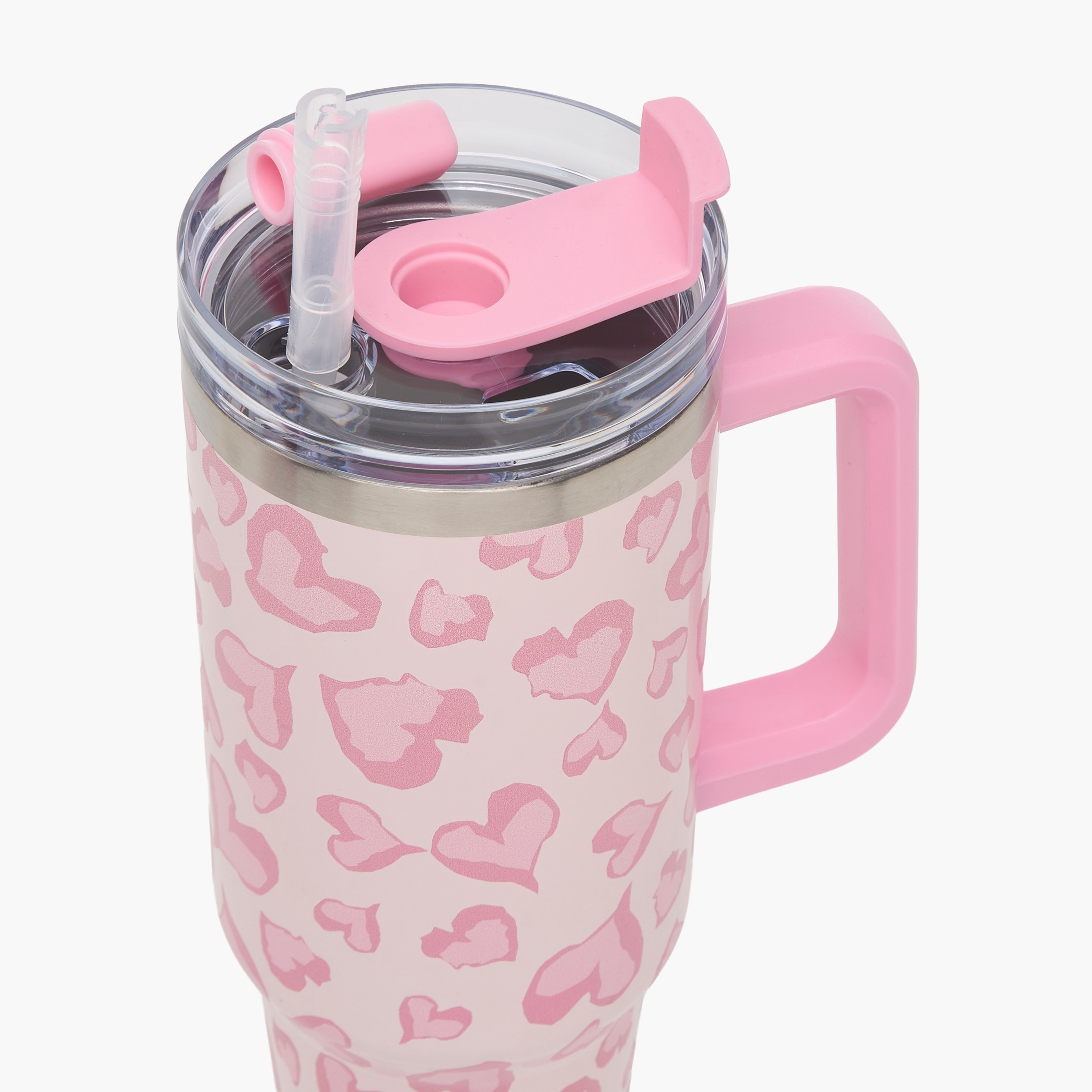 Heart Print Double Wall Vaccum Tumbler with Handle - 1.2 L-household-dining-drinkserveware-bottles-image-6